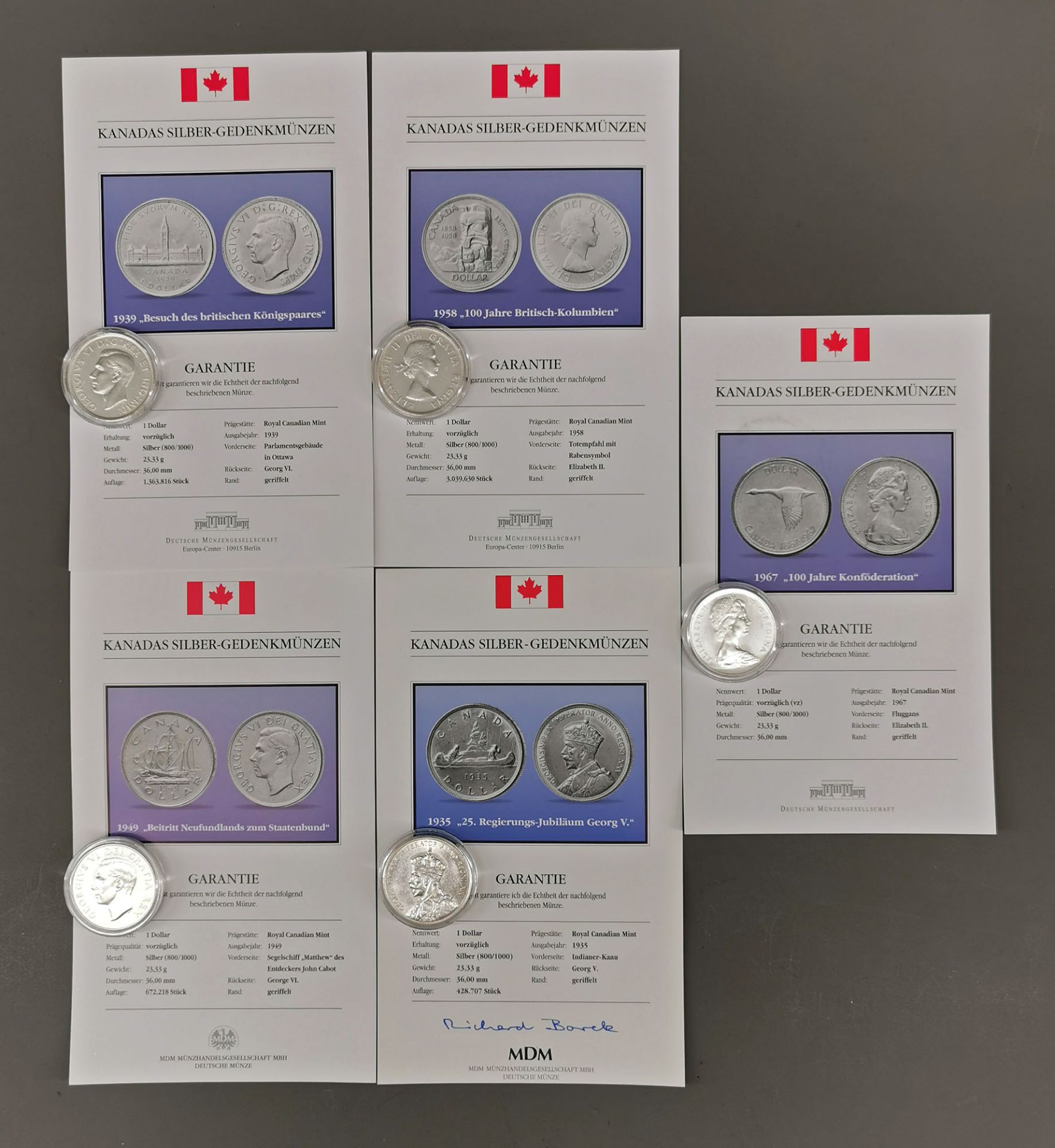 5 x Silberdollar Kanada - Bild 2 aus 4