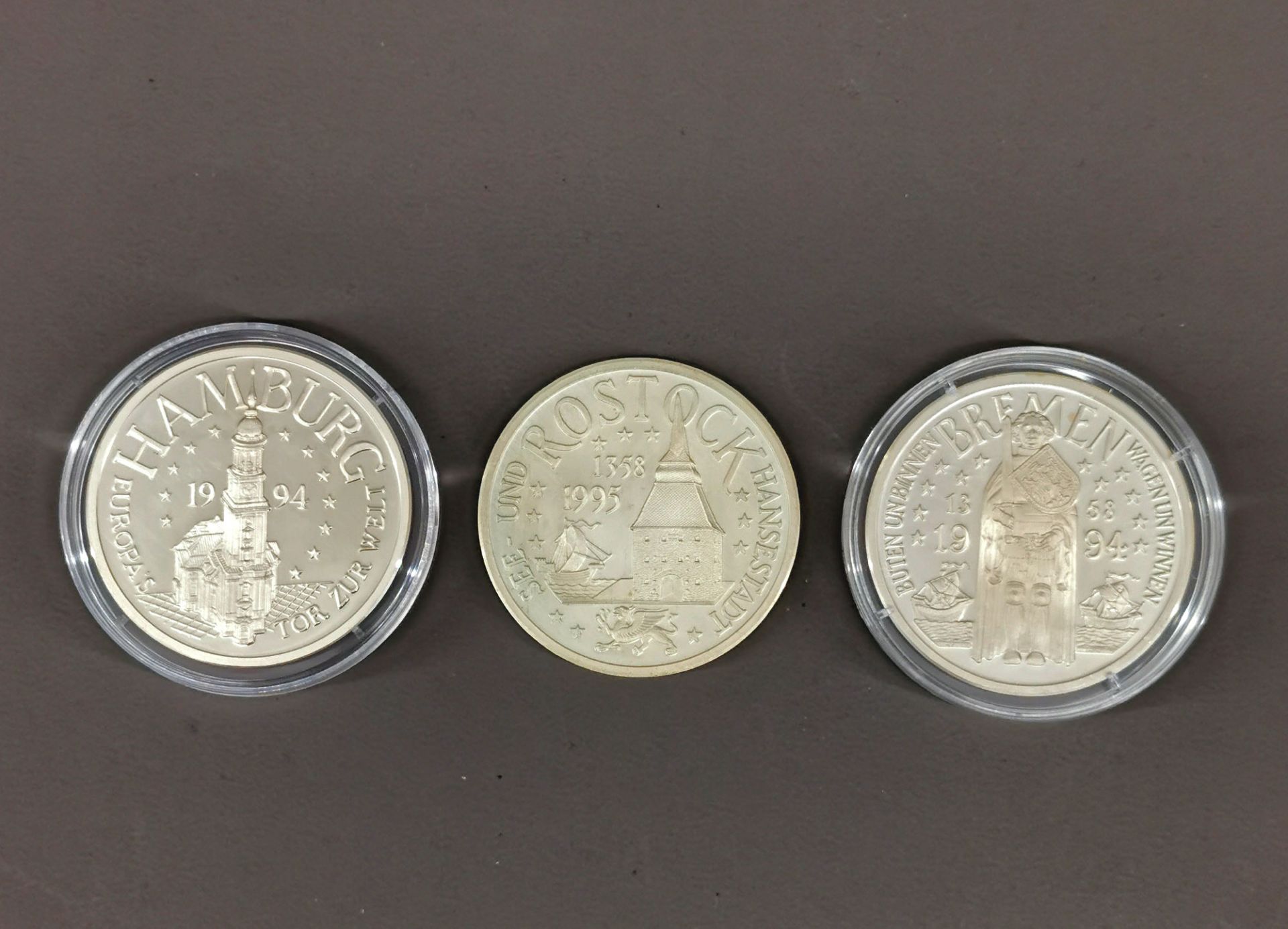 3 Silber-Medaillen Hanse 1293-1993