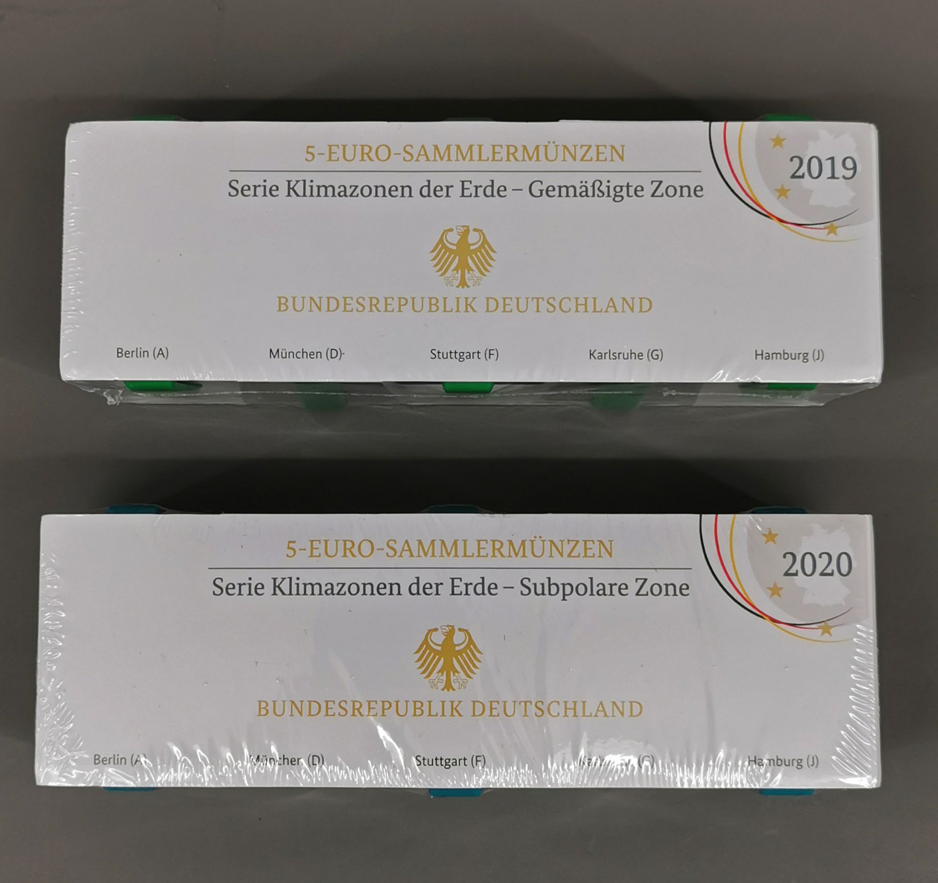 2 Serien 5 Euro Sammlermünzen 2019/20