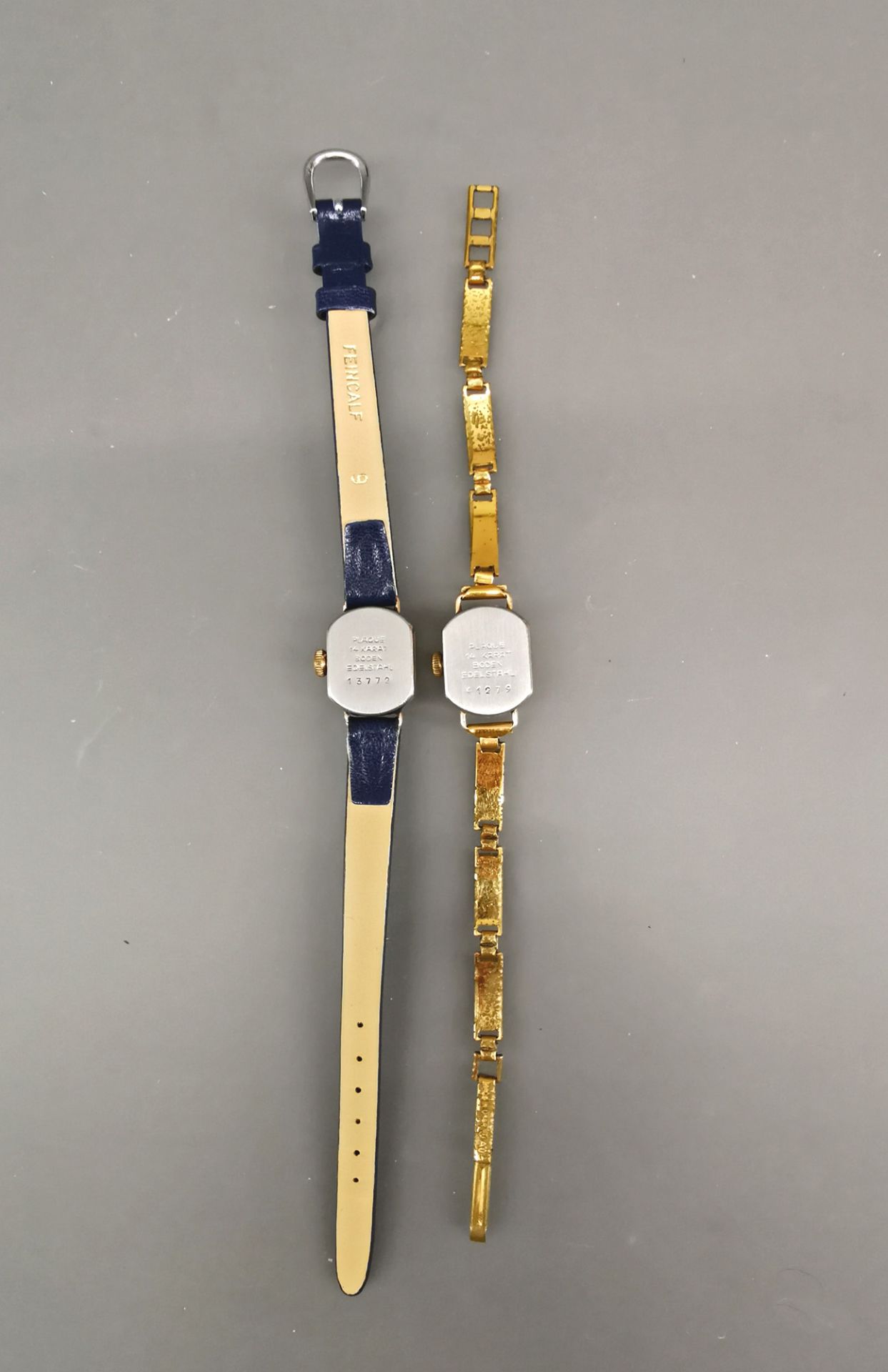2 vergoldete Damen-Armbanduhren Ruhla - Image 3 of 4
