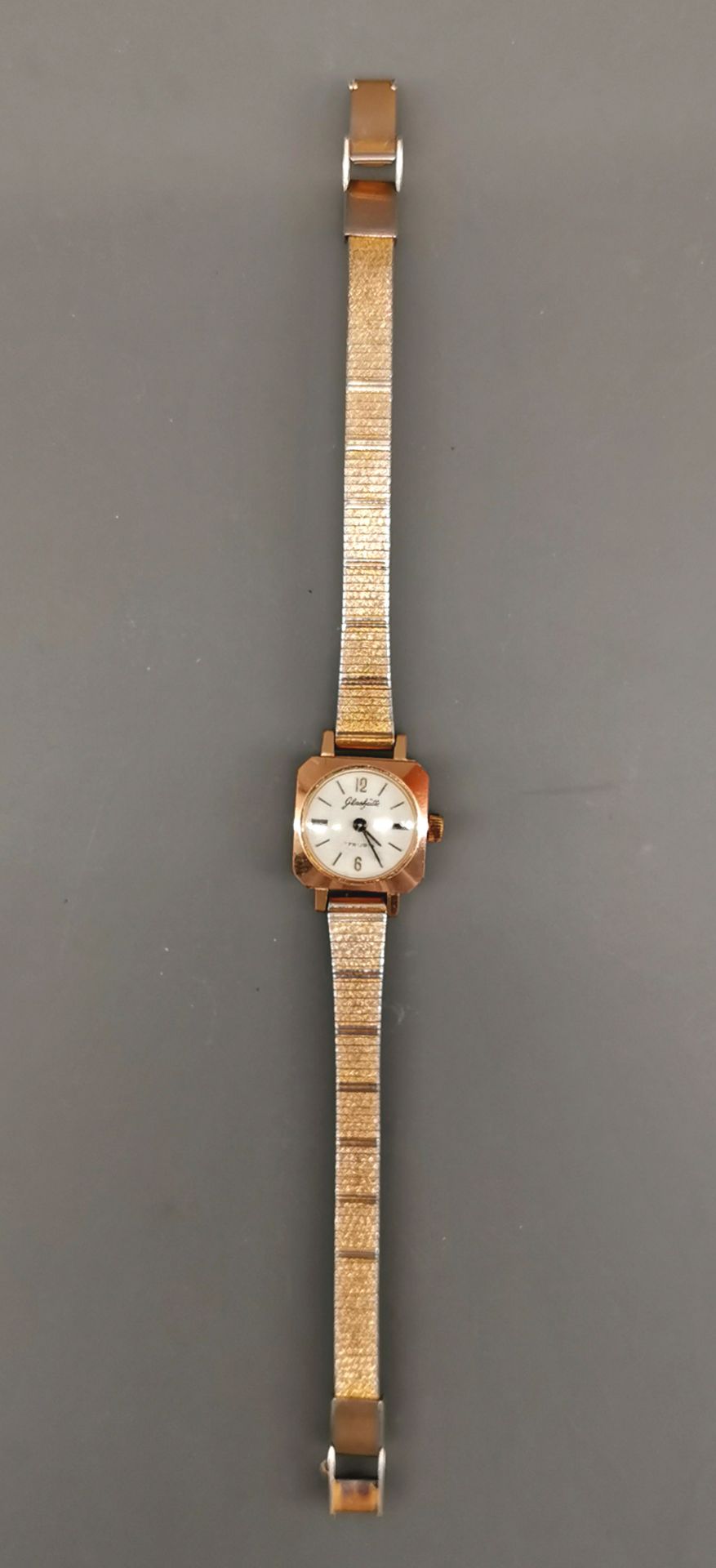 Goldene Damen-Armbanduhr Glashütte