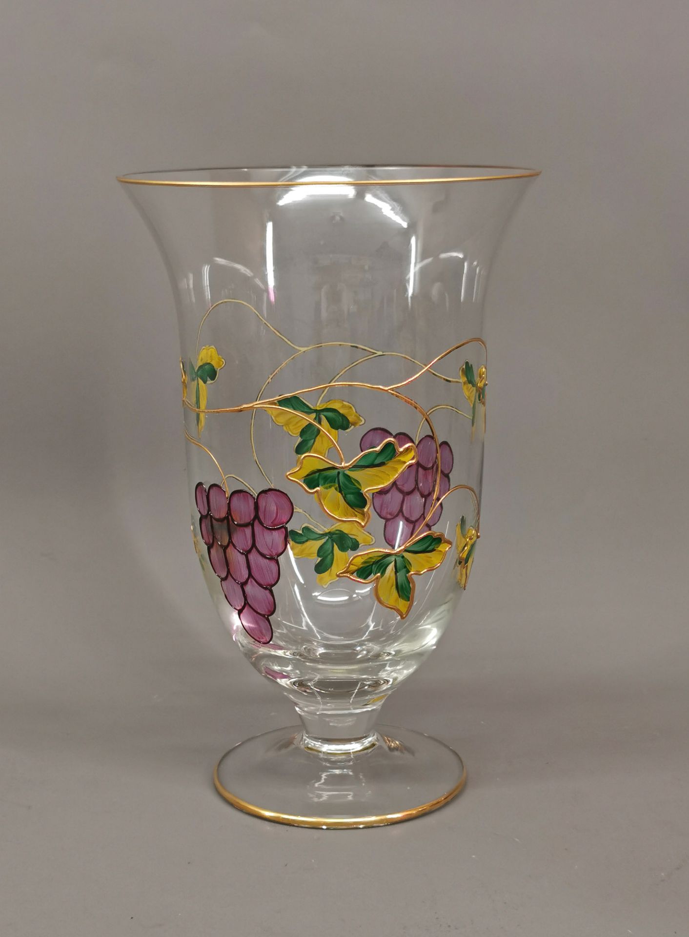 Vase Art Deco Weinrebendekor - Bild 3 aus 3