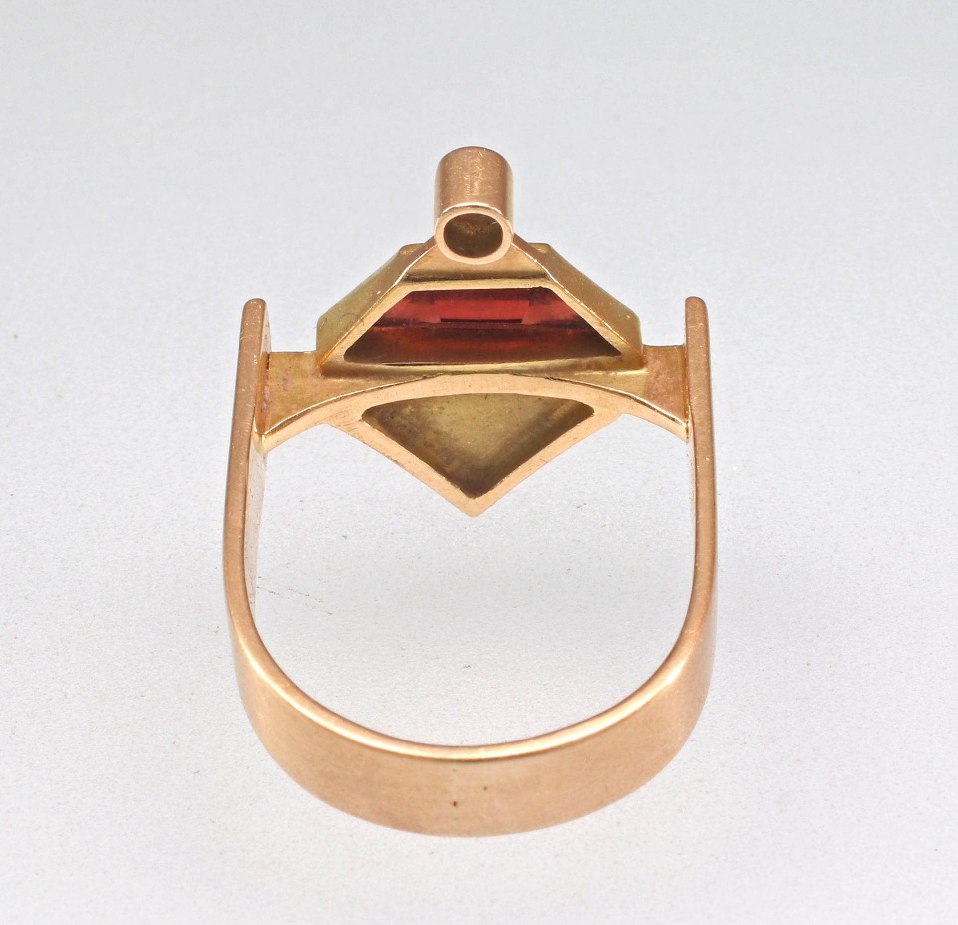 Rhubelit-Brillant-Ring Art deco - Image 4 of 5