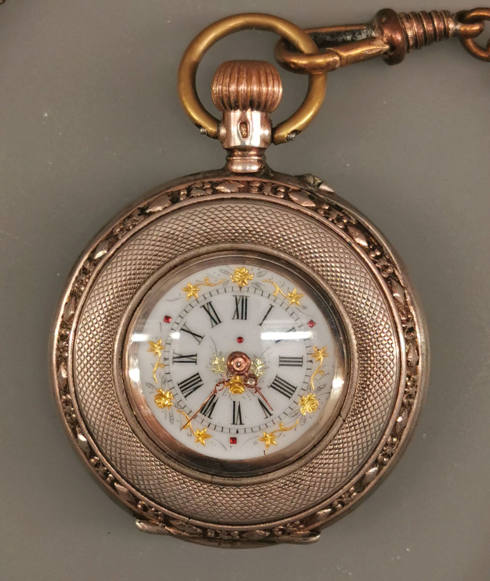 Silberne Damen-Taschenuhr um 1890 - Image 2 of 7