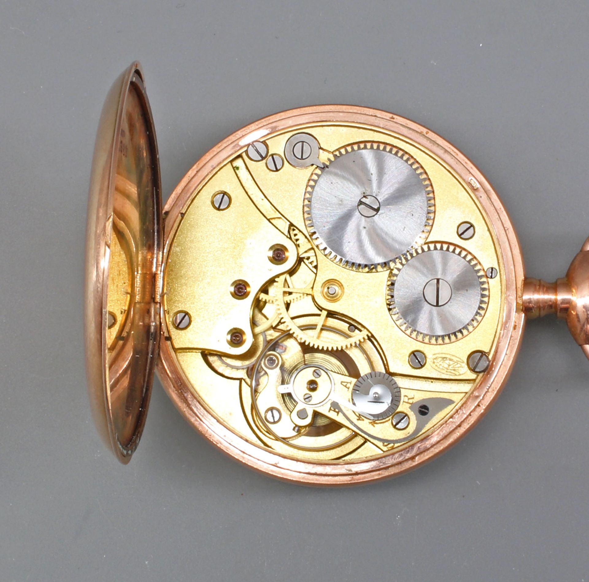 Goldene Herren-Taschenuhr Saxonia um 1910 - Image 4 of 4