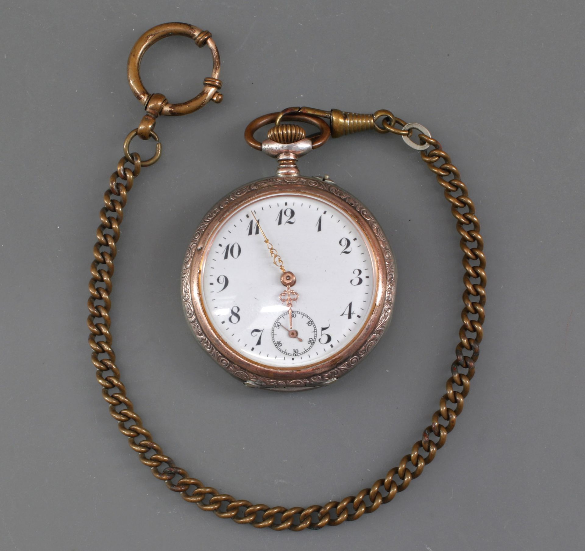 Silberne Herren-Taschenuhr um 1890