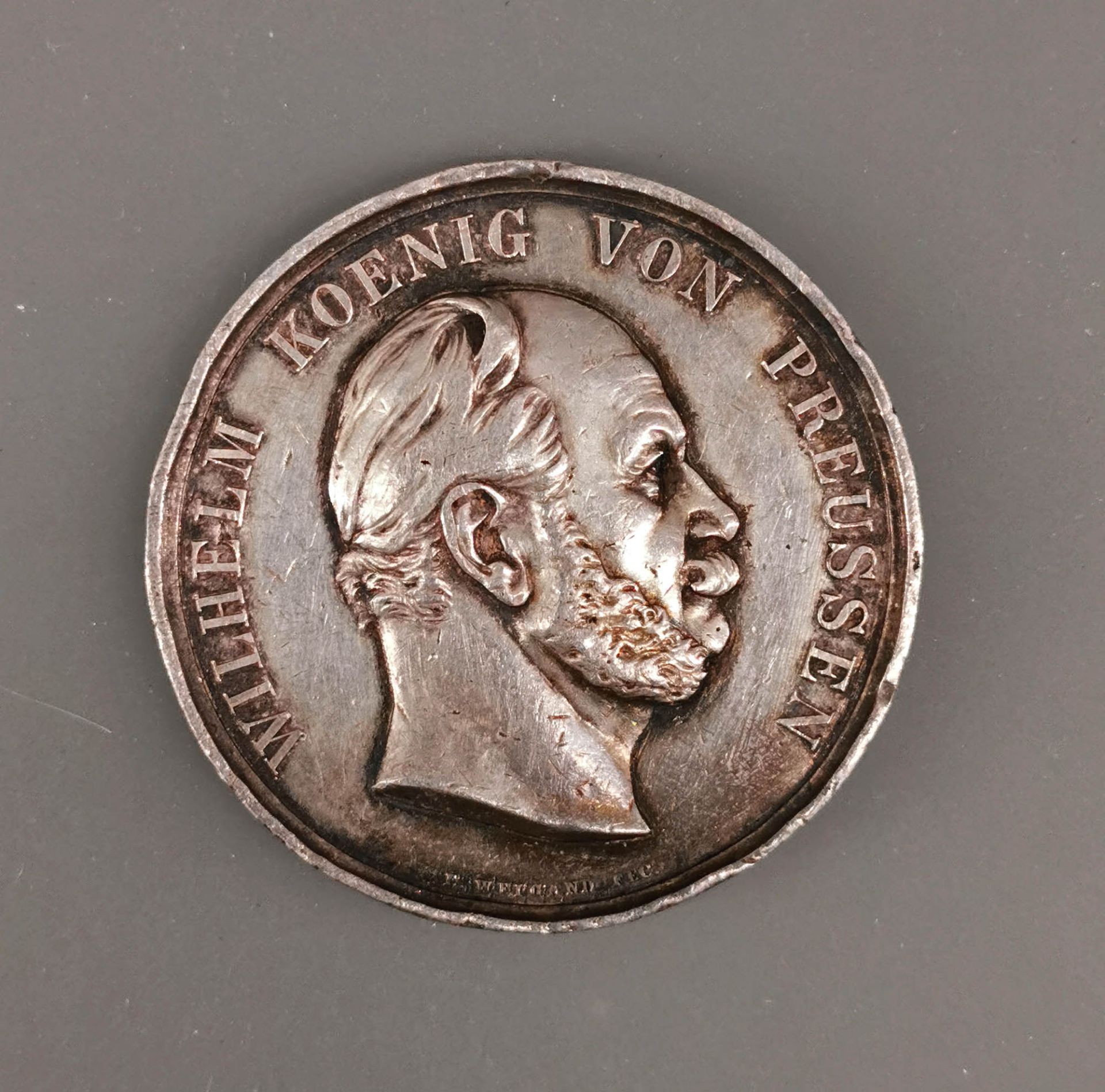 Silberne Medaille Schießprämie Wilhelm I