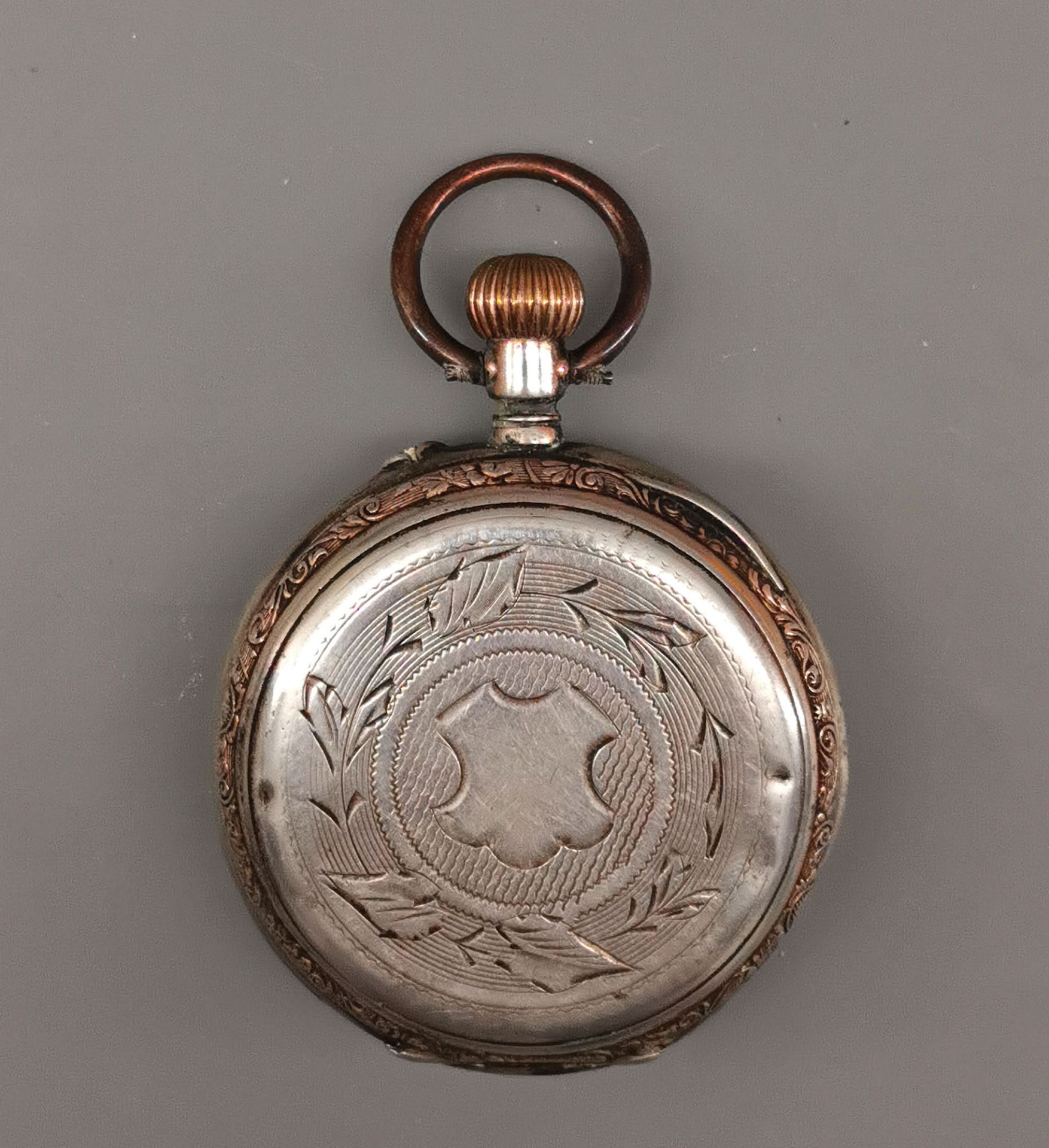 Silberne Herren-Taschenuhr um 1890 - Image 2 of 6