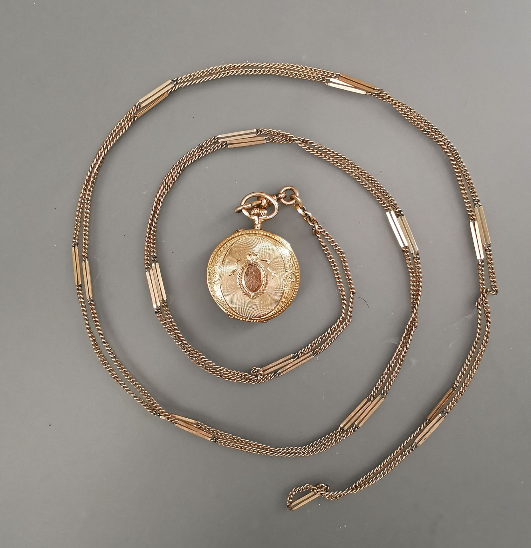 Goldene Damen-Taschenuhr um 1900 - Bild 2 aus 5
