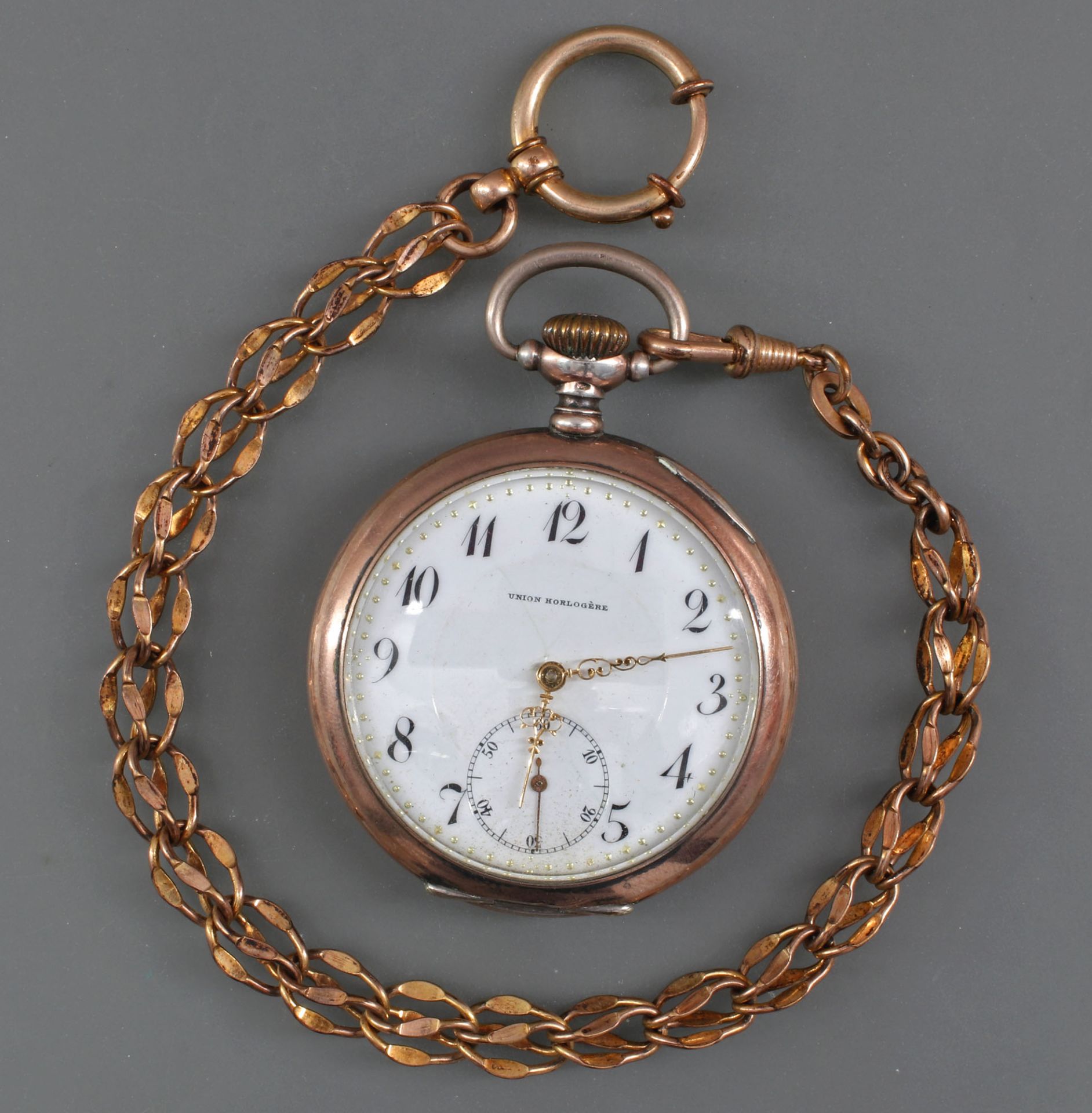 Silberne Herren-Taschenuhr Union Horlogère um 1910