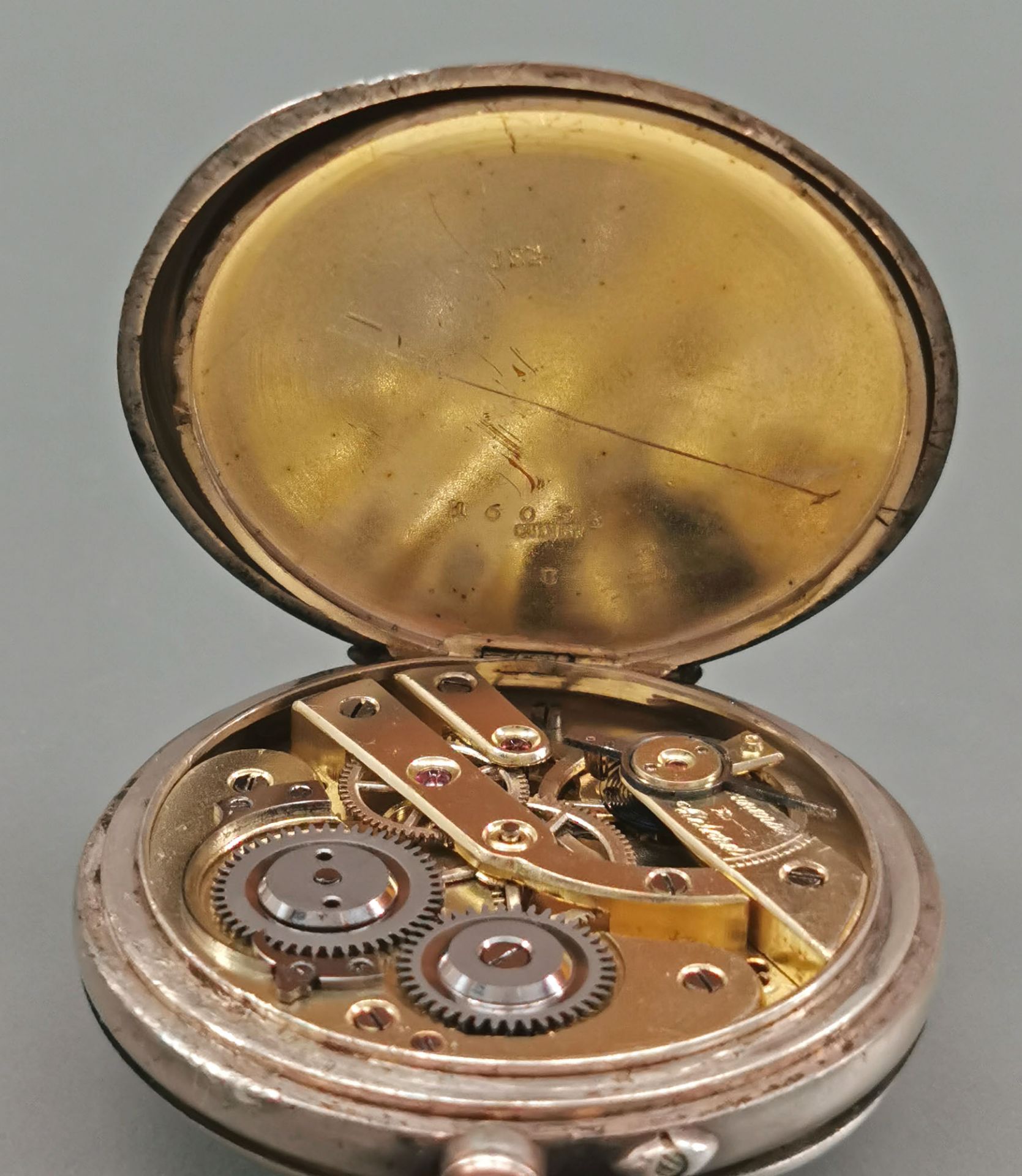 Silberne Herren-Taschenuhr um 1900 - Bild 7 aus 7