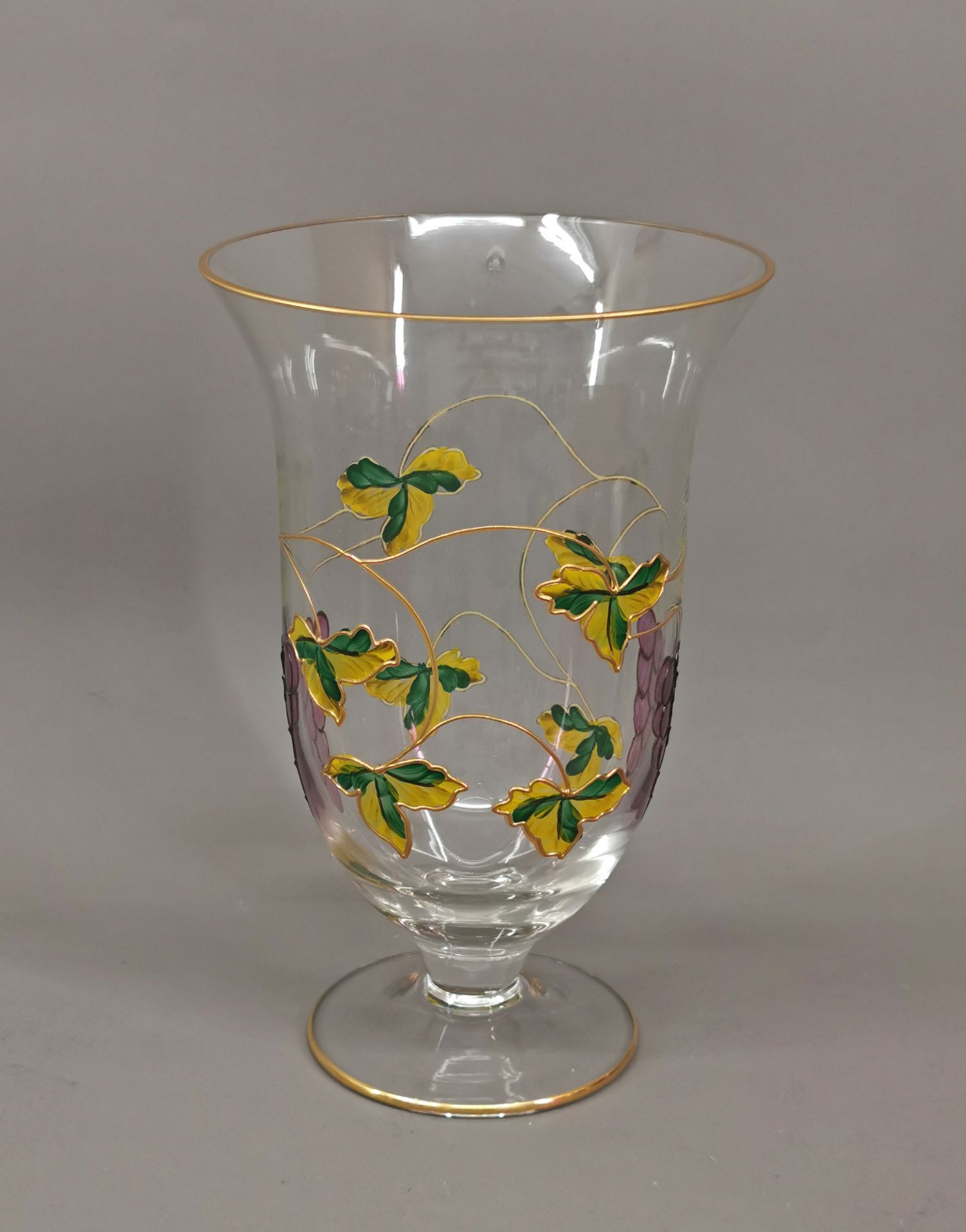 Vase Art Deco Weinrebendekor - Bild 2 aus 3