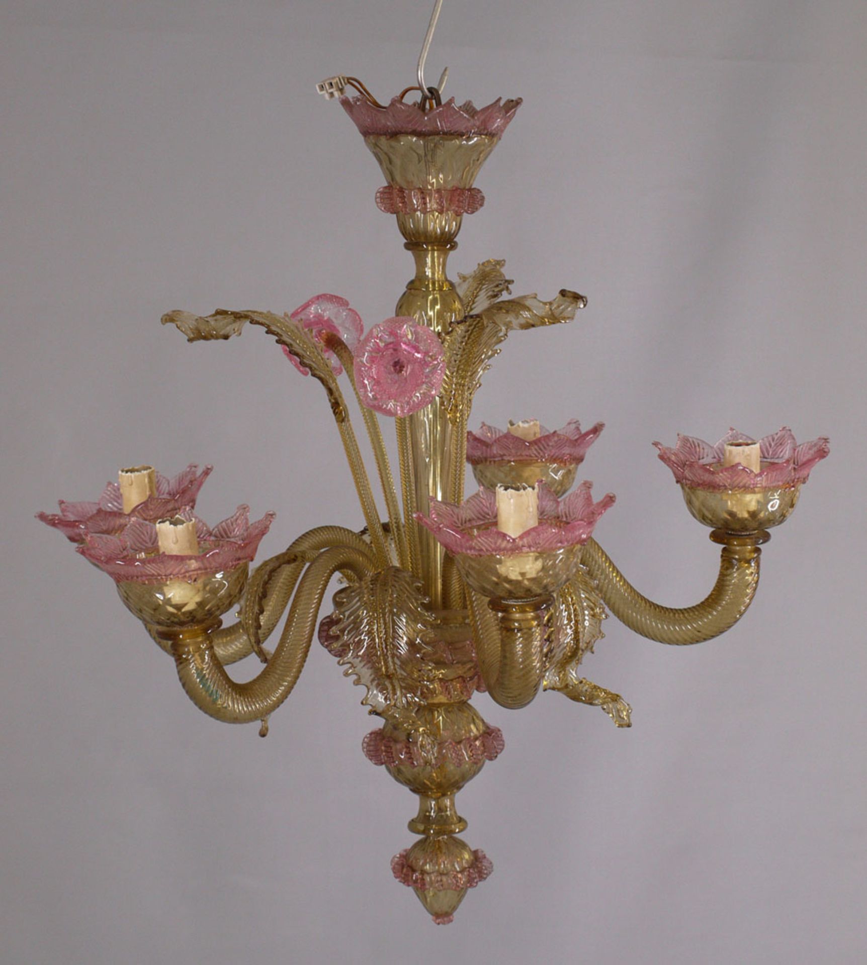 Florale Decken-Lampe Murano - Image 2 of 2