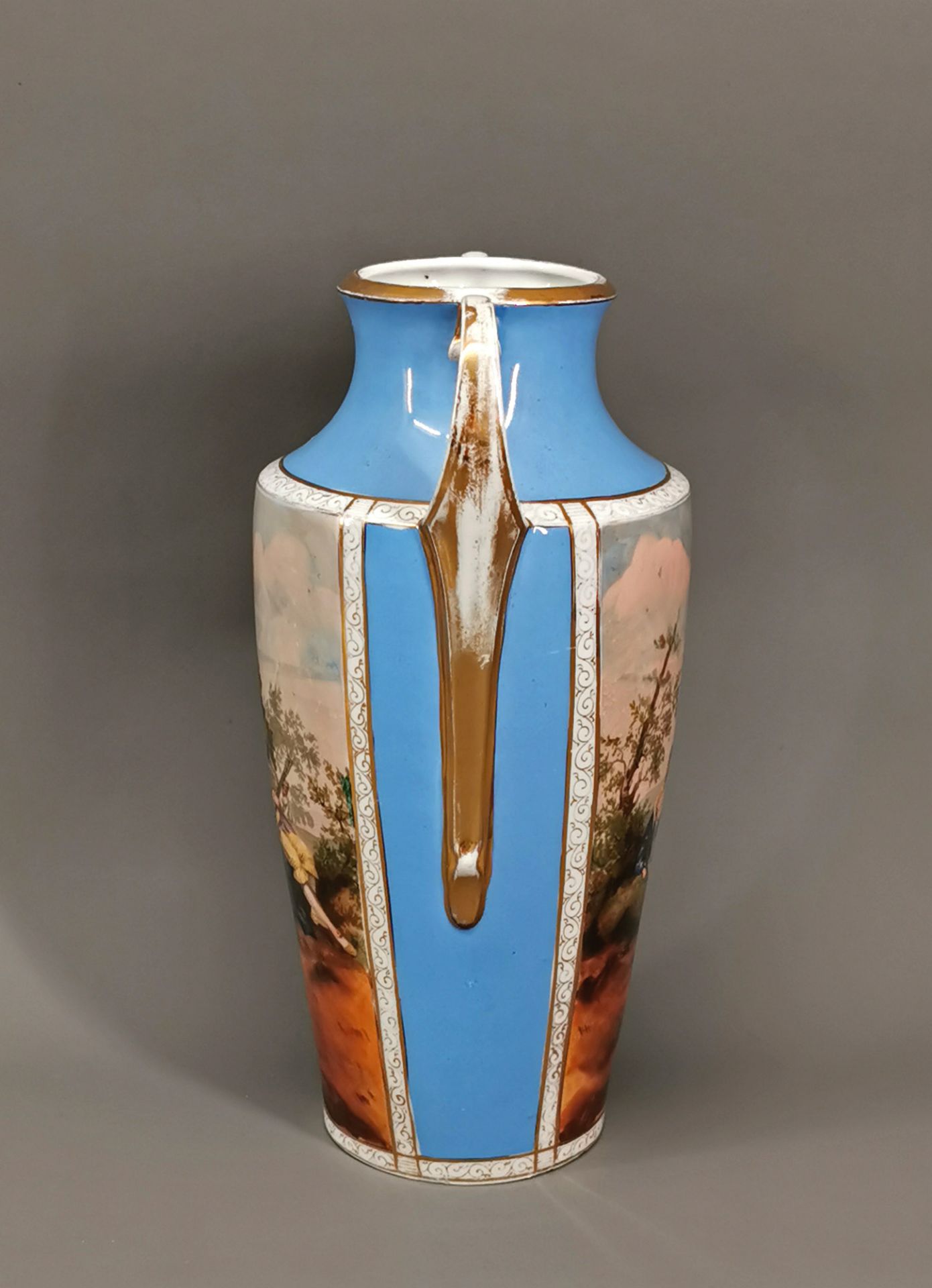 Vase Jugendstil Watteauszene - Image 2 of 5