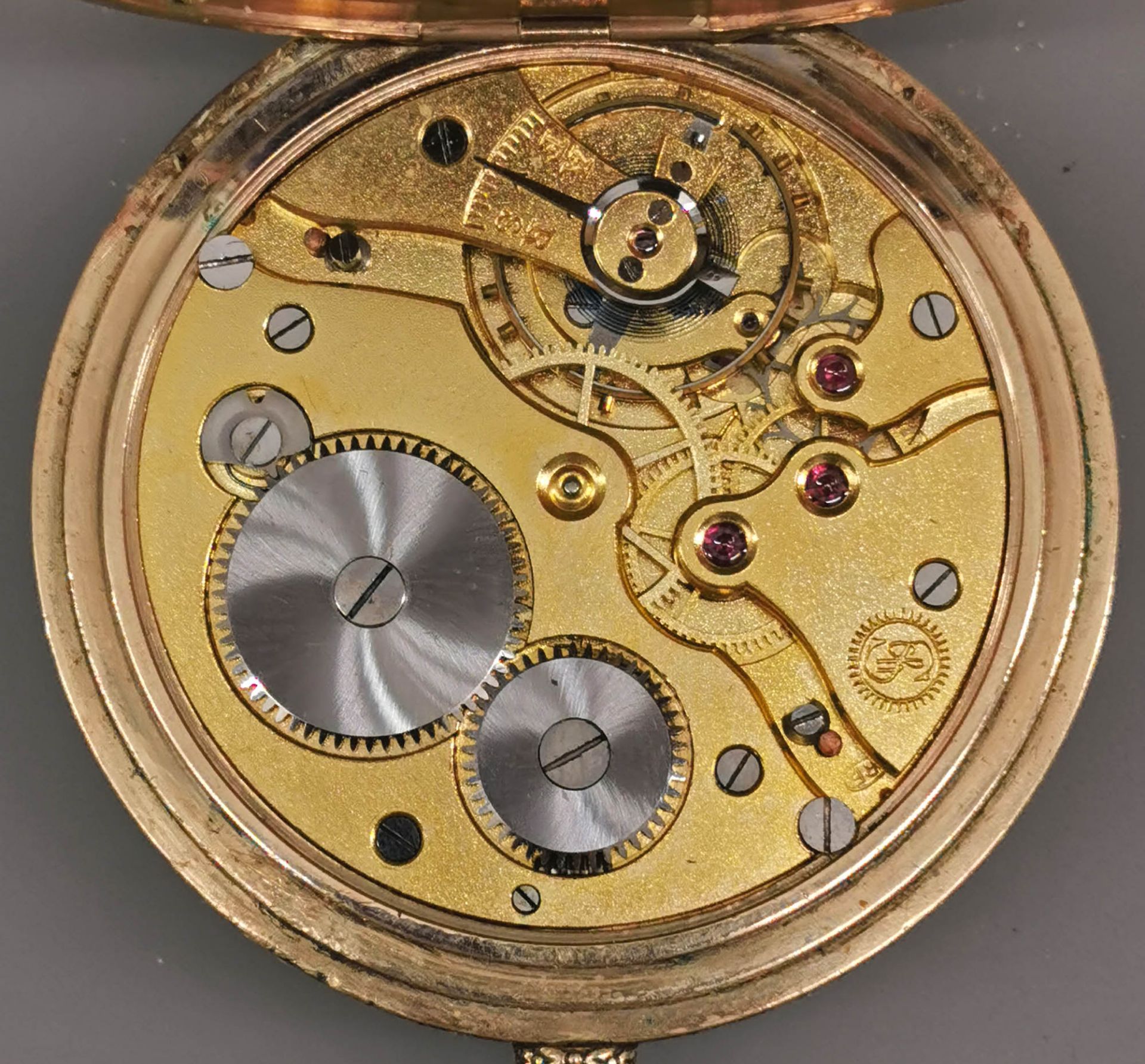 Vergoldete Savonette Sprungdeckel-Taschenuhr um 1920 - Image 5 of 5