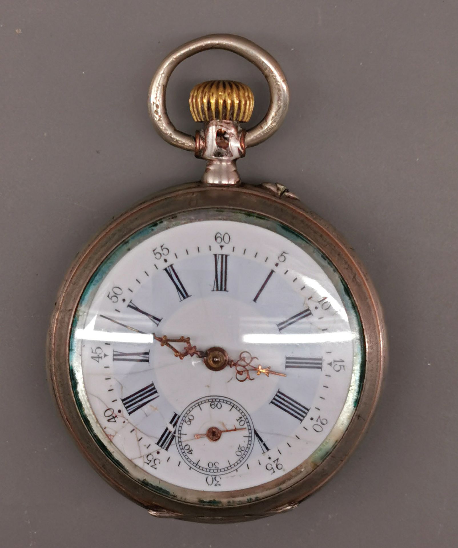 Silberne Herren-Taschenuhr um 1890