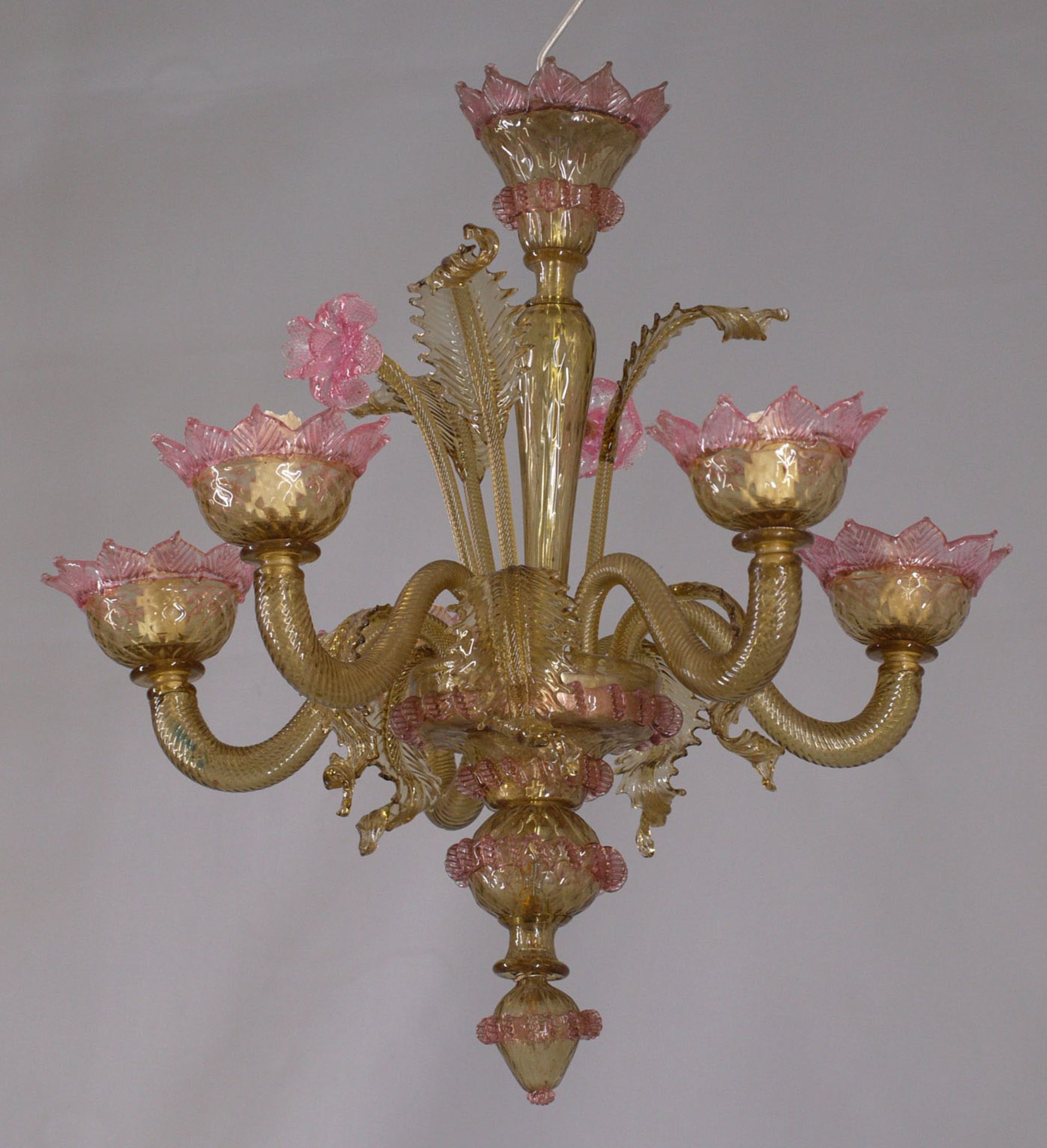 Florale Decken-Lampe Murano