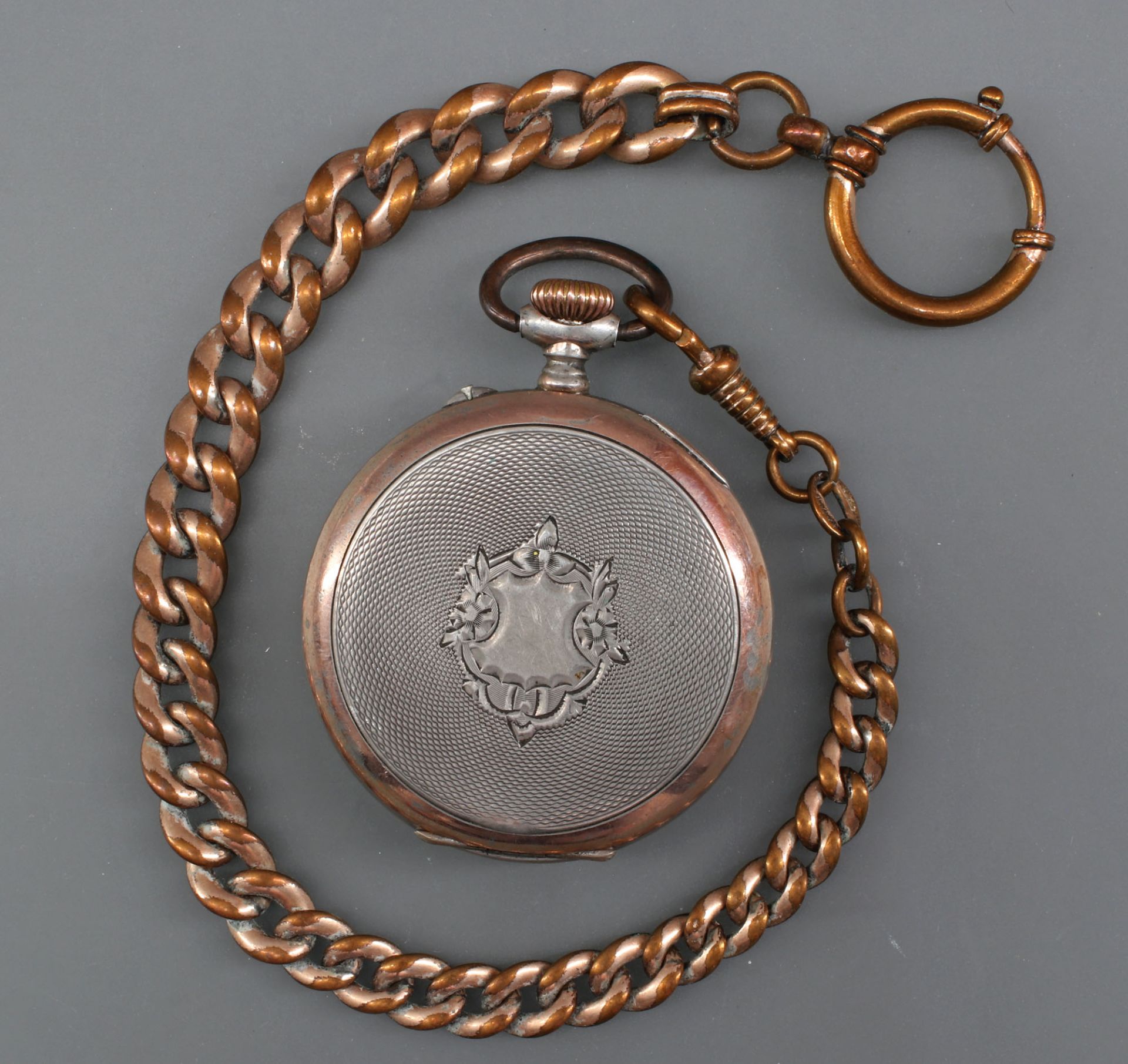 Silberne Herren-Taschenuhr um 1900 - Bild 2 aus 4