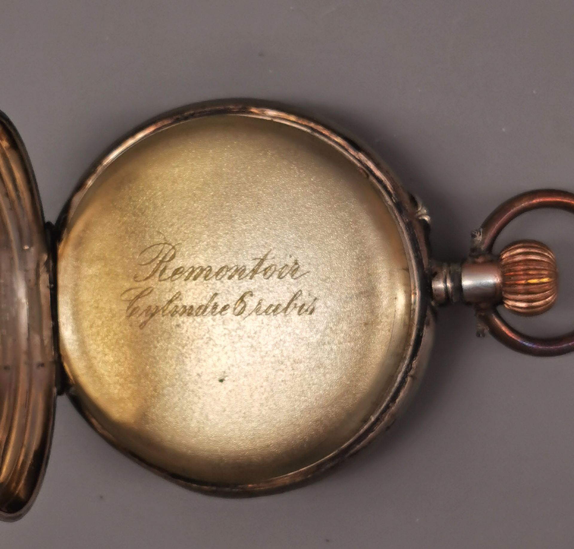 Silberne Herren-Taschenuhr um 1890 - Image 3 of 6