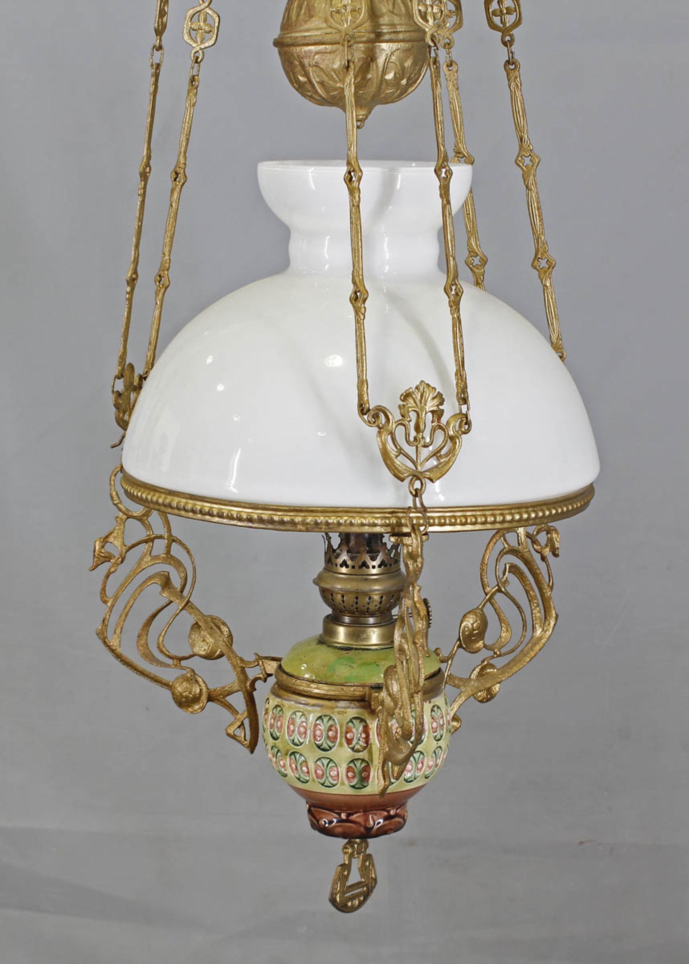 Petroleum- Deckenlampe Jugendstil - Bild 2 aus 2