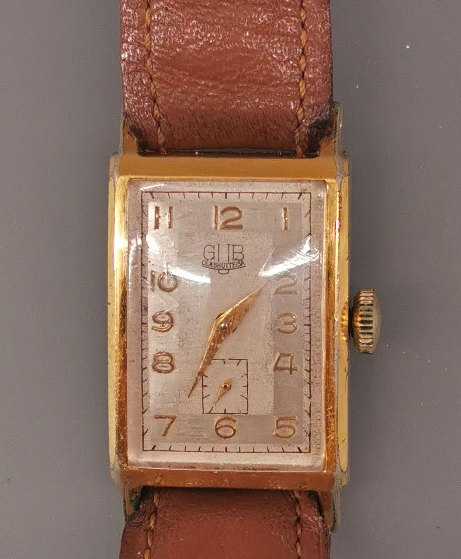 Herren-Armbanduhr Glashütte Kaliber 62 Vintage - Bild 2 aus 4