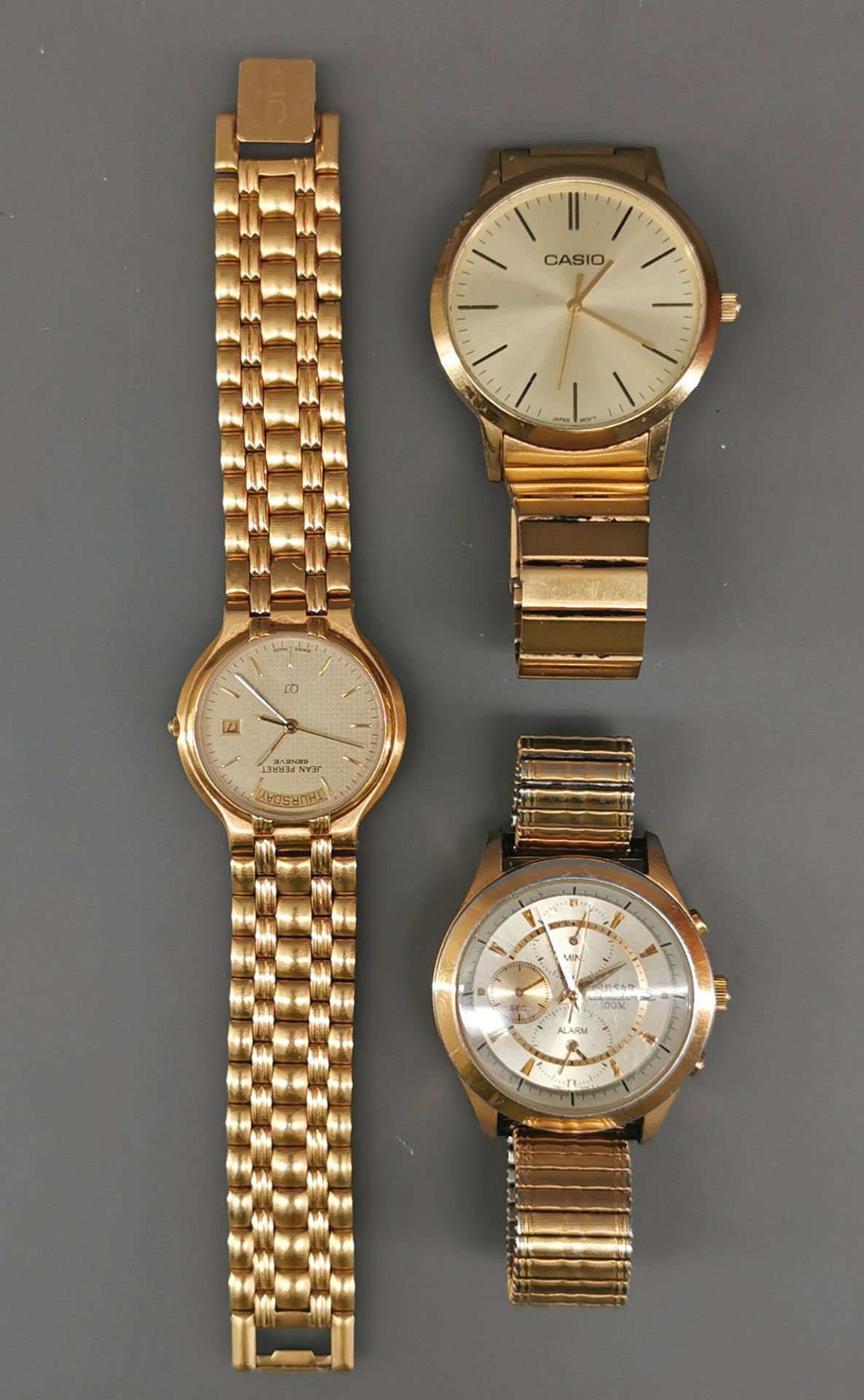 3 Armband-Uhren dabei Jean Perret Geneve