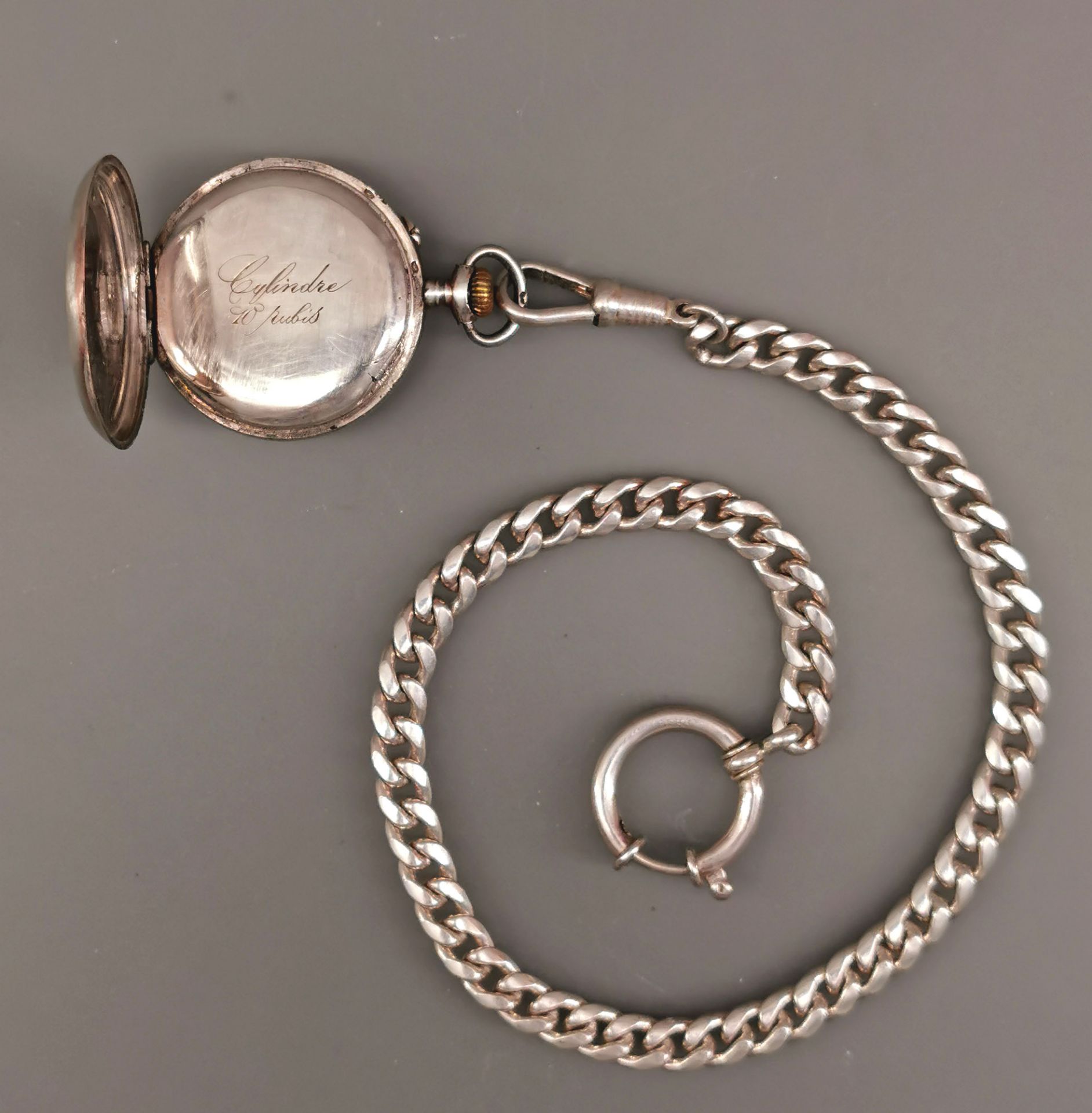 Silberne Damen-Taschenuhr um 1900 - Image 4 of 7