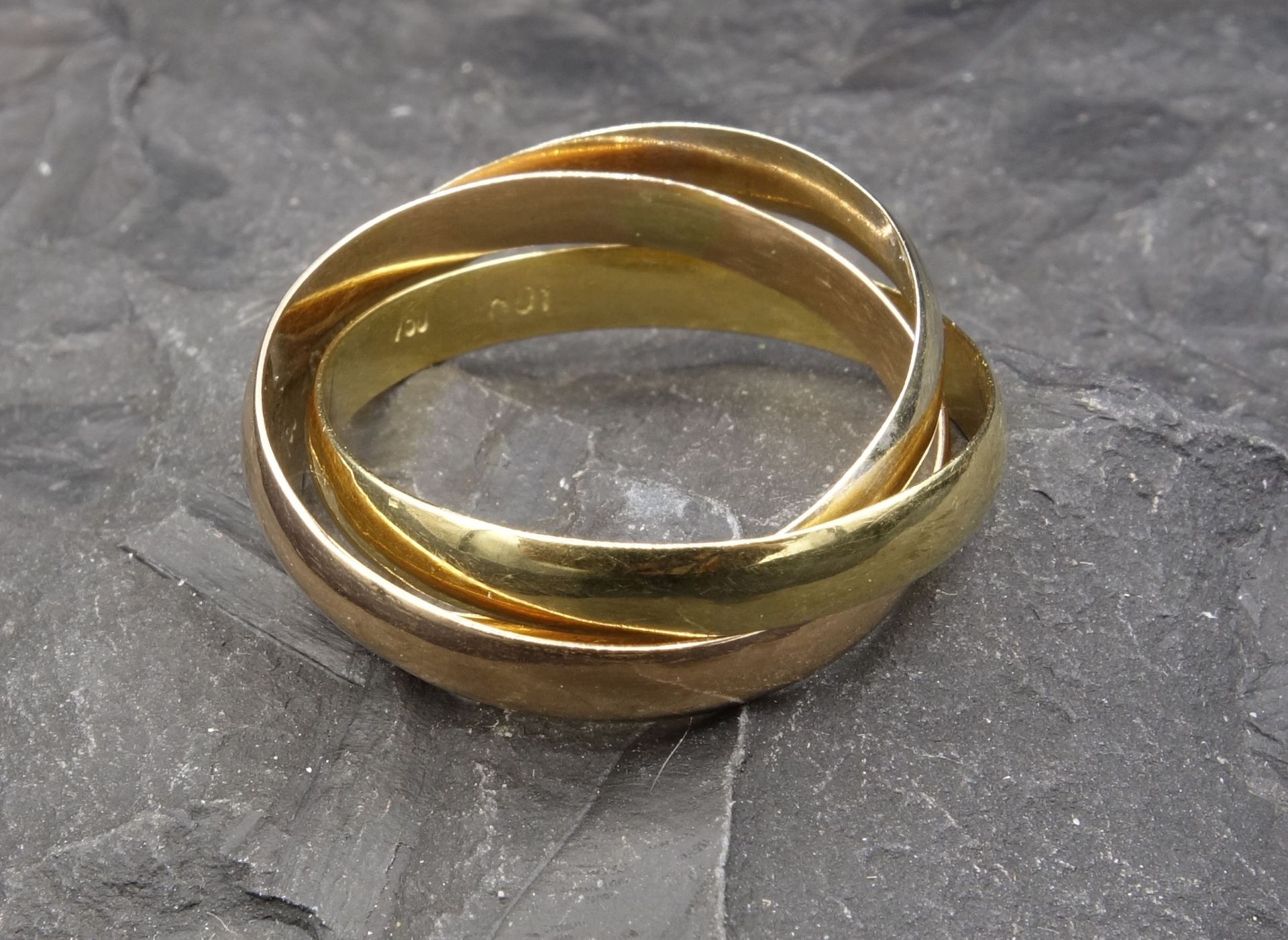 TRICOLOR-RING - 750er Gold - Bild 3 aus 3