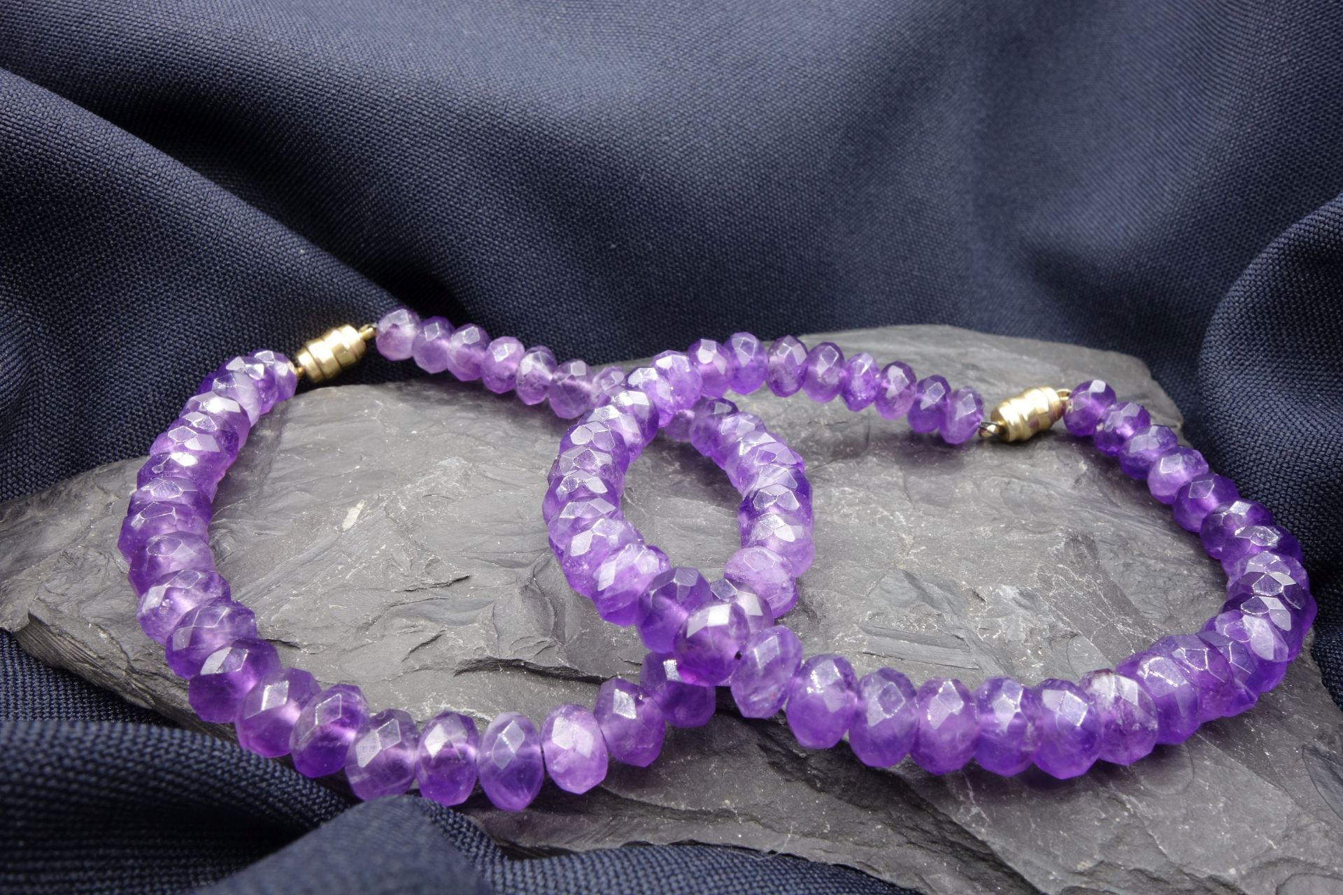 KETTE MIT AMETHYSTBESATZ - Bild 4 aus 4