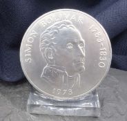 GROSSE SILBERMEDAILLE "SIMON BOLIVAR"