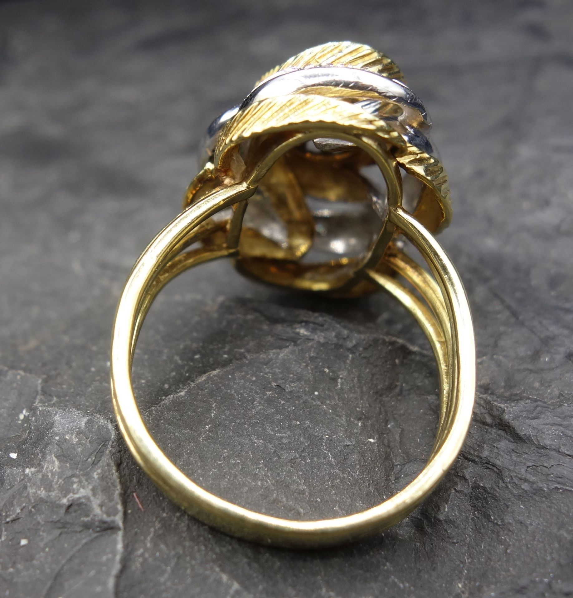 BICOLORRING MIT SAPHIREN - 750er Gold - Bild 4 aus 4