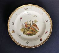 MEISSEN TELLER MIT JAGDLICHEM MOTIV