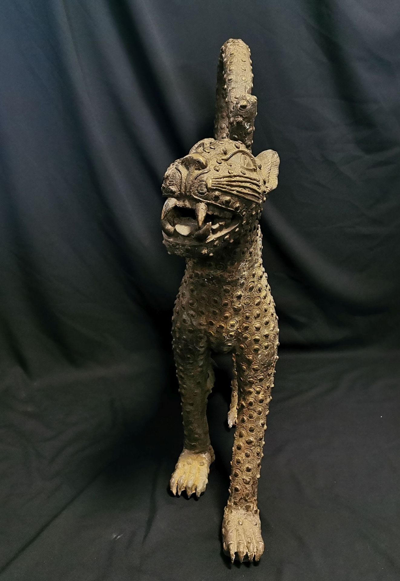 BENIN SKULPTUR "LEOPARD" - Bild 3 aus 5