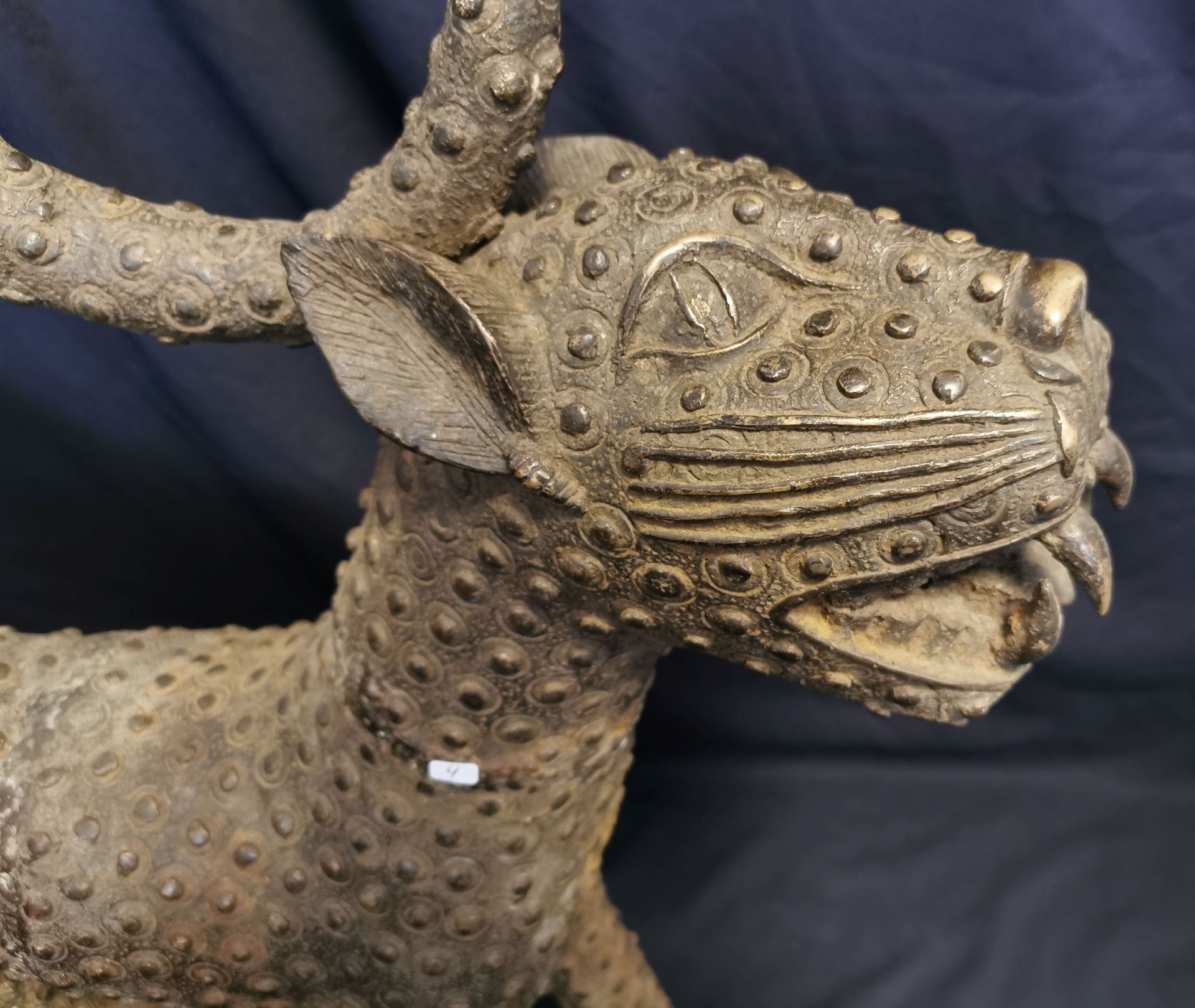 BENIN SKULPTUR "LEOPARD" - Bild 2 aus 5