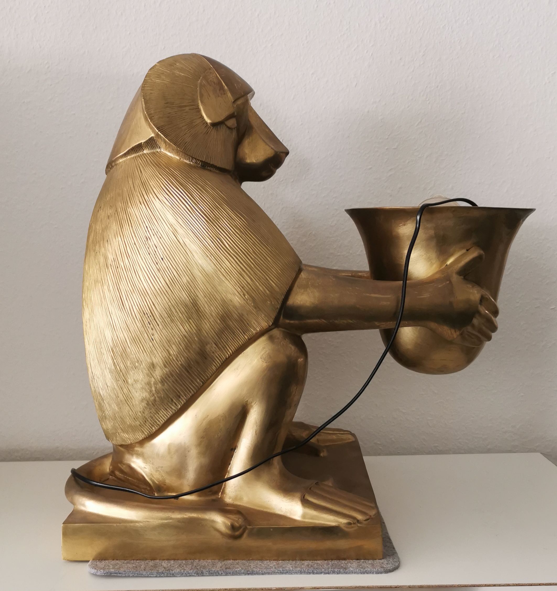 SCULPTURE / LAMP "BABOON" - Image 4 of 4