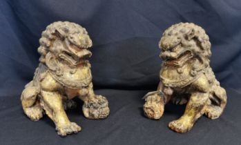 PAIR OF FO DOGS