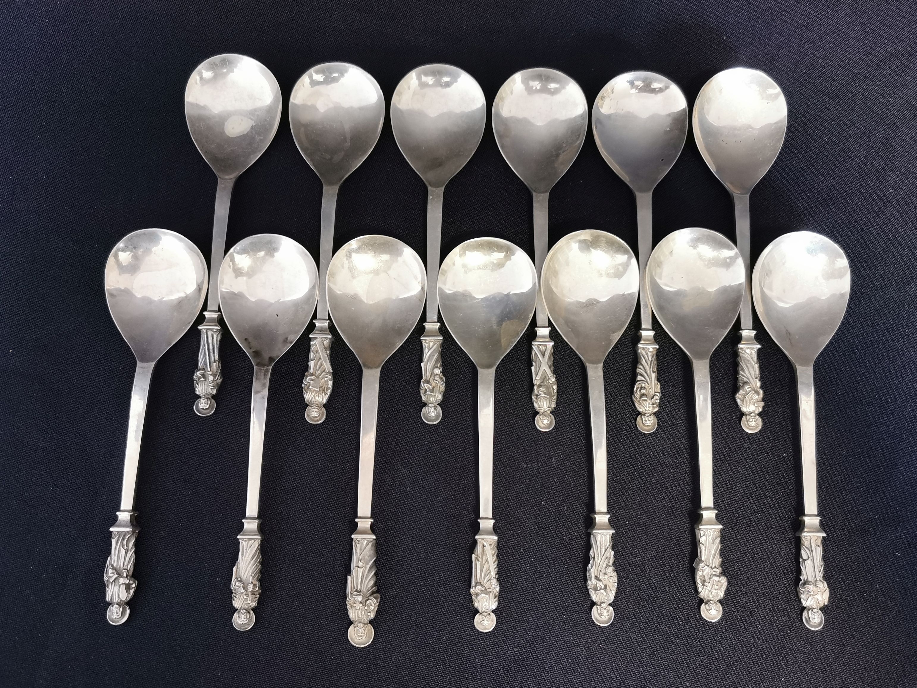 COLLECTION OF APOSTLE SPOONS - 13 PIECES 