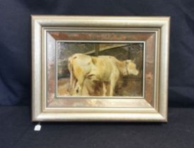 PAINTING "COW IN HER STABLE"