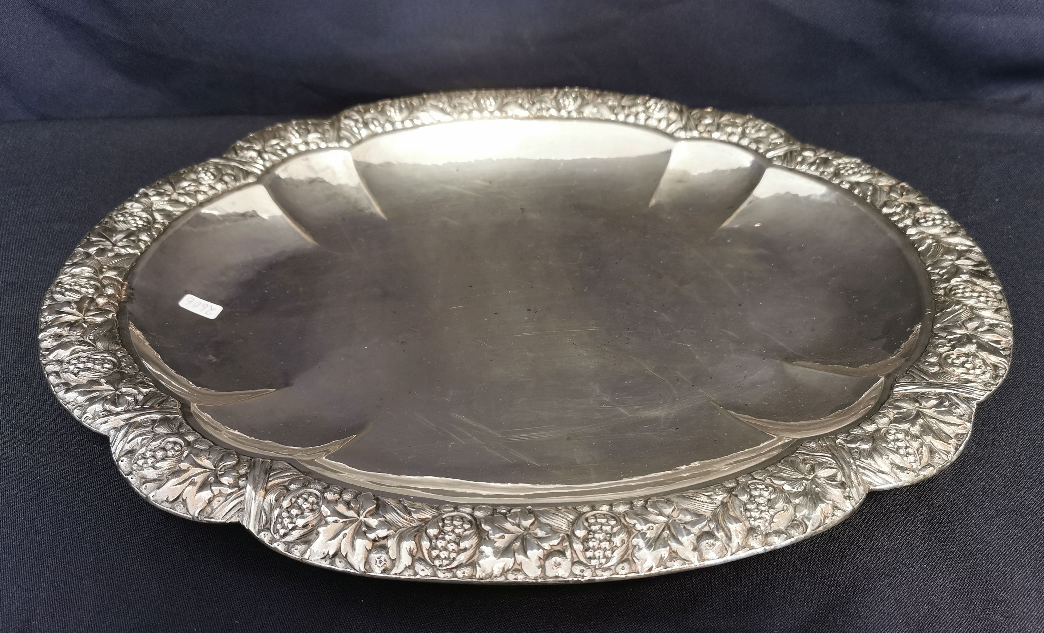 LARGE OVAL BOWL WITH RELIEF DECORATION 