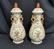 VASES WITH DRAGON HANDLES