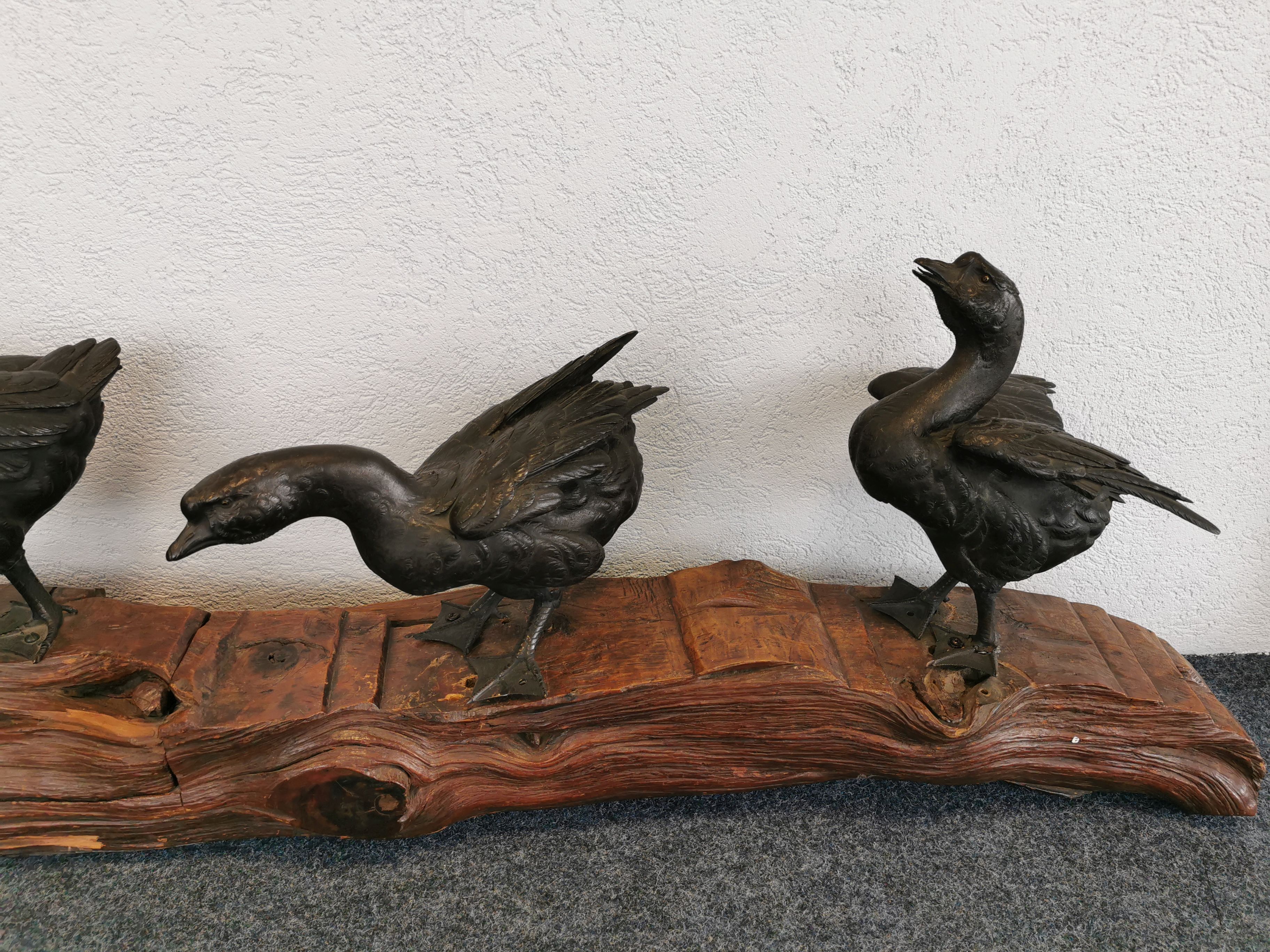 SCULPTURE GROUP "5 GEESE" - Image 3 of 8