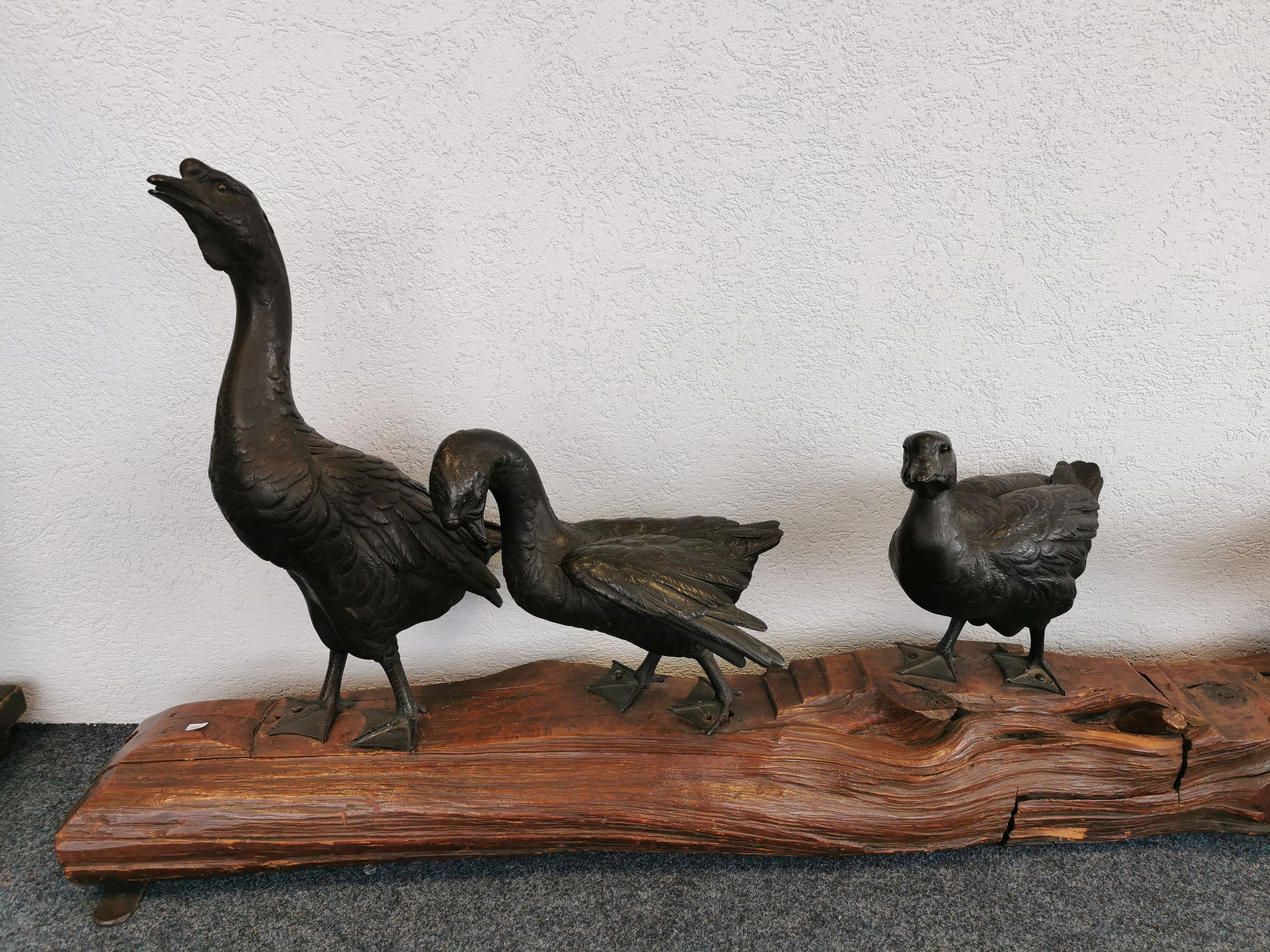 SCULPTURE GROUP "5 GEESE" - Image 2 of 8
