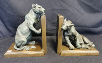 ROGER GODCHAUX - "PANTHER" BOOKENDS