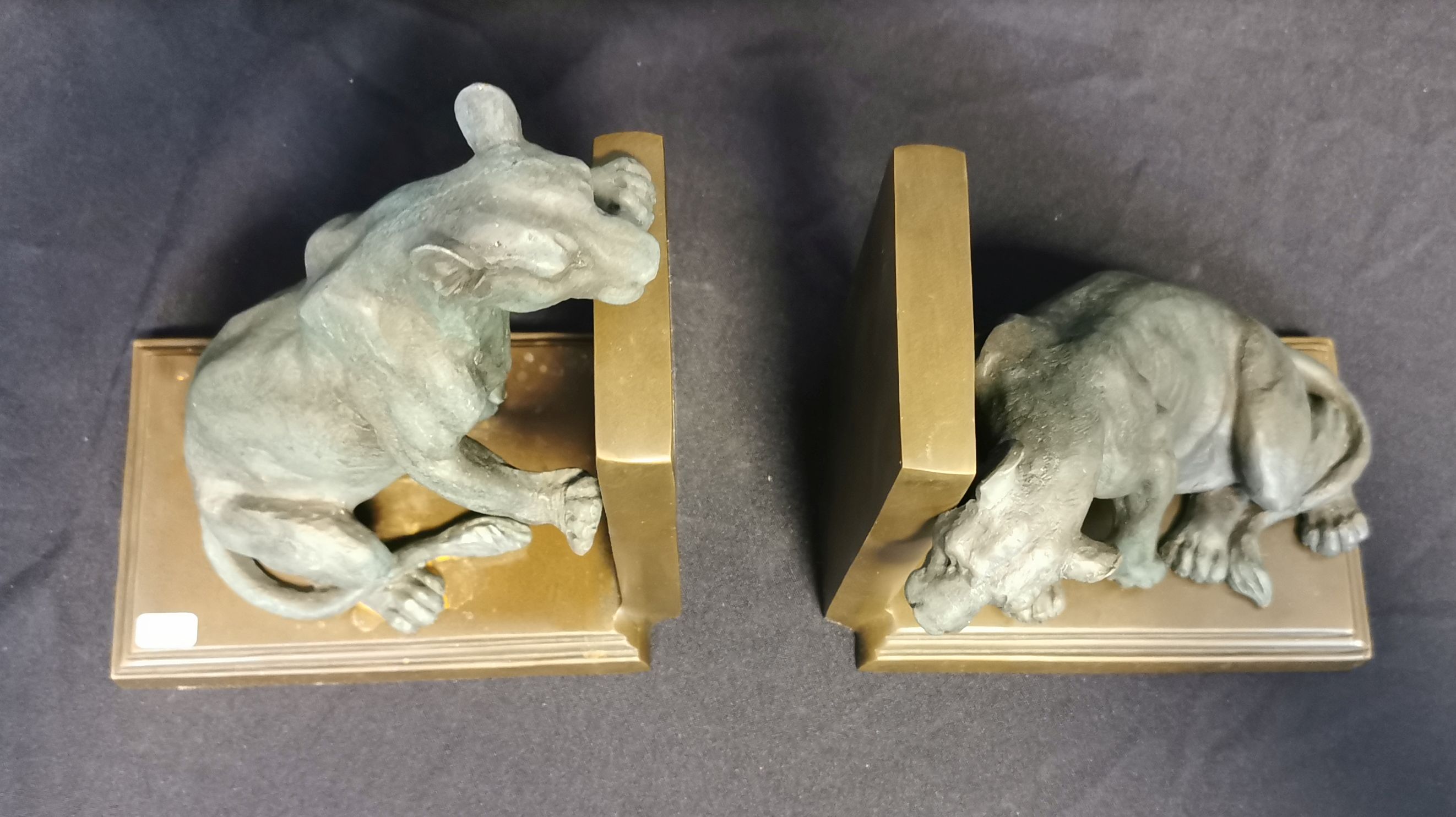 ROGER GODCHAUX - "PANTHER" BOOKENDS - Image 2 of 4