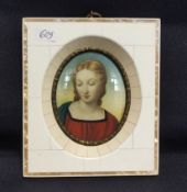 MINIATUR: "MADONNA MIT DEM STIEGLITZ"