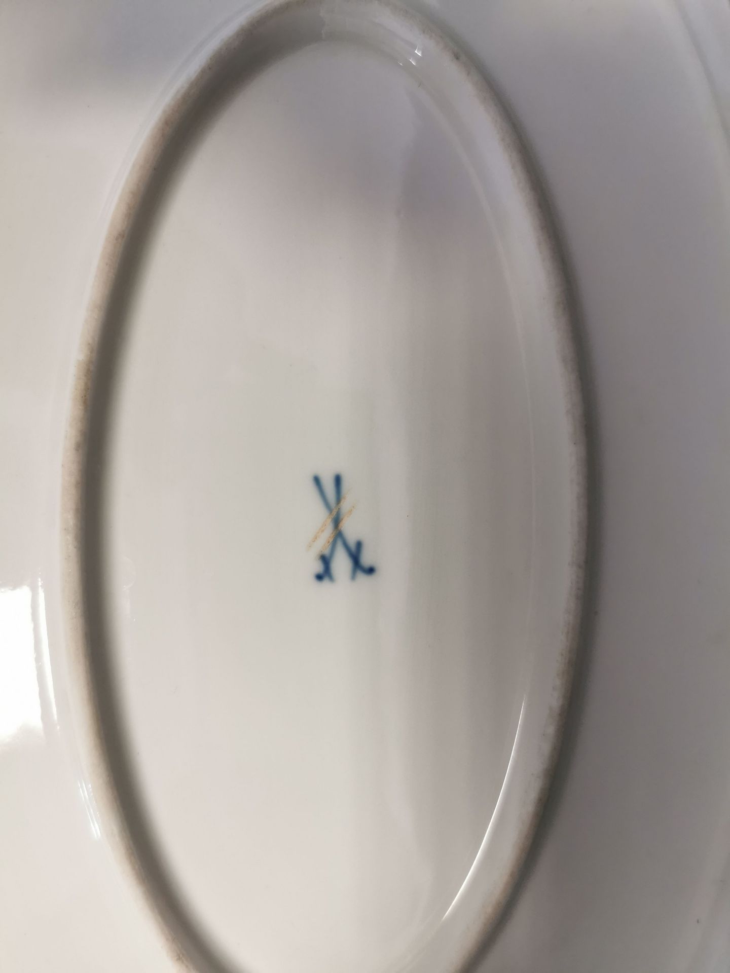 MEISSEN PLATE AND SMALL PLATE - Image 3 of 3