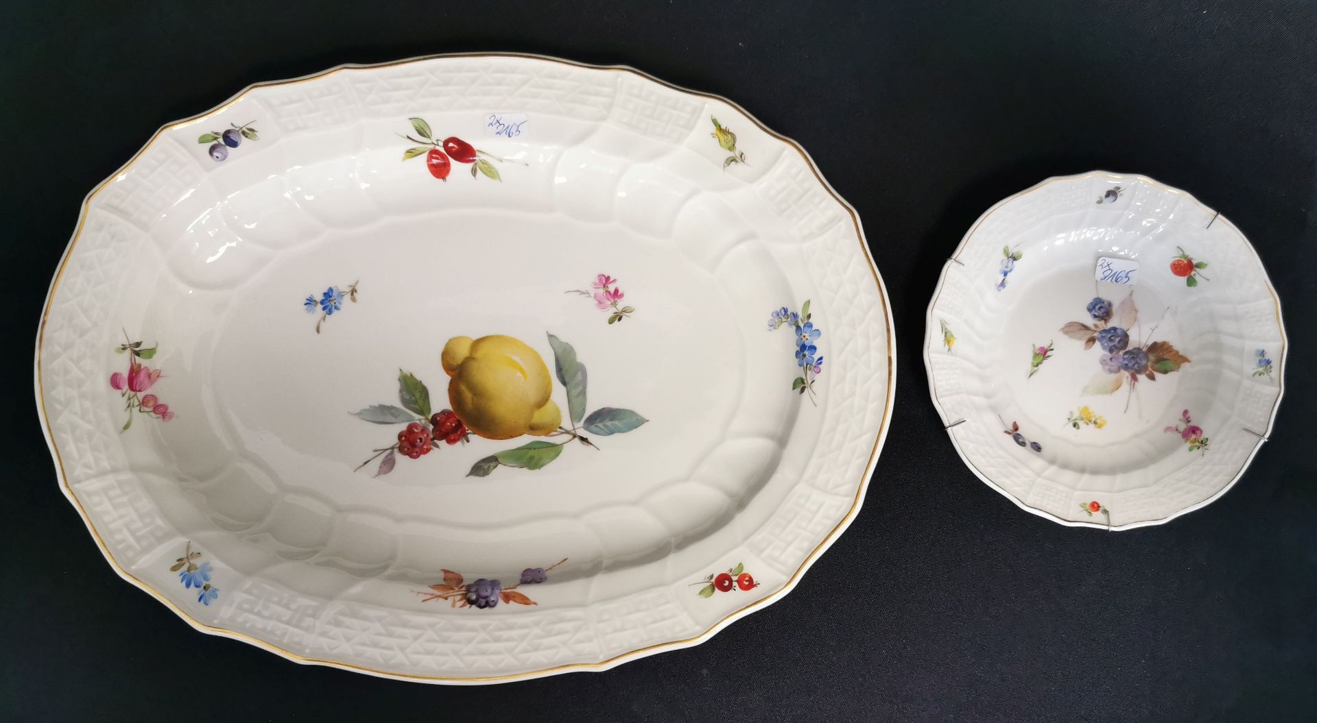 MEISSEN PLATE AND SMALL PLATE