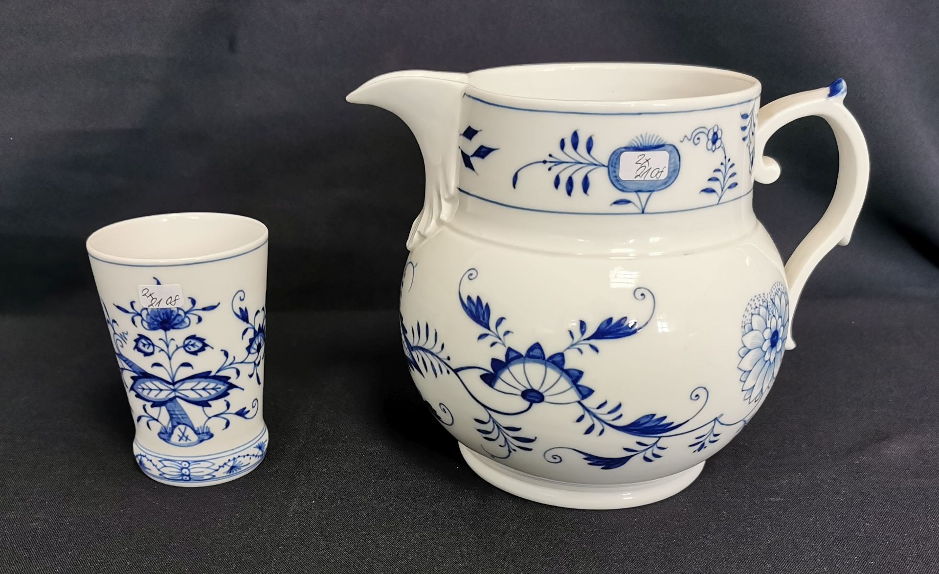 MEISSEN JUG AND PITCH