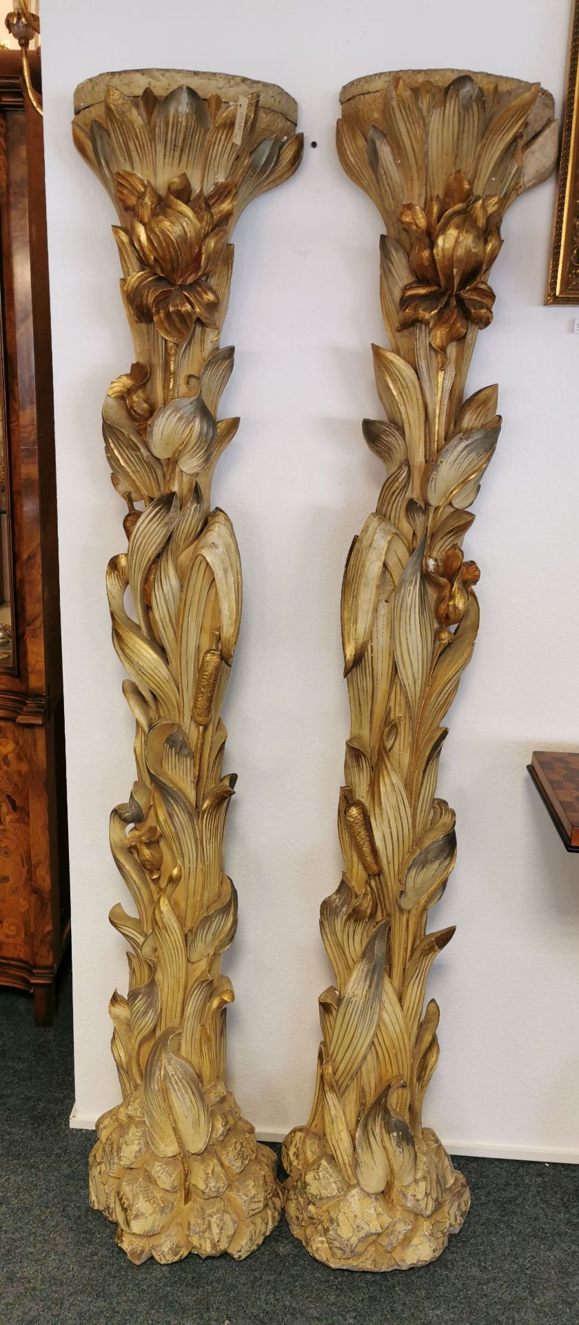 PAAR FLORALE JUGENDSTIL - PILASTER