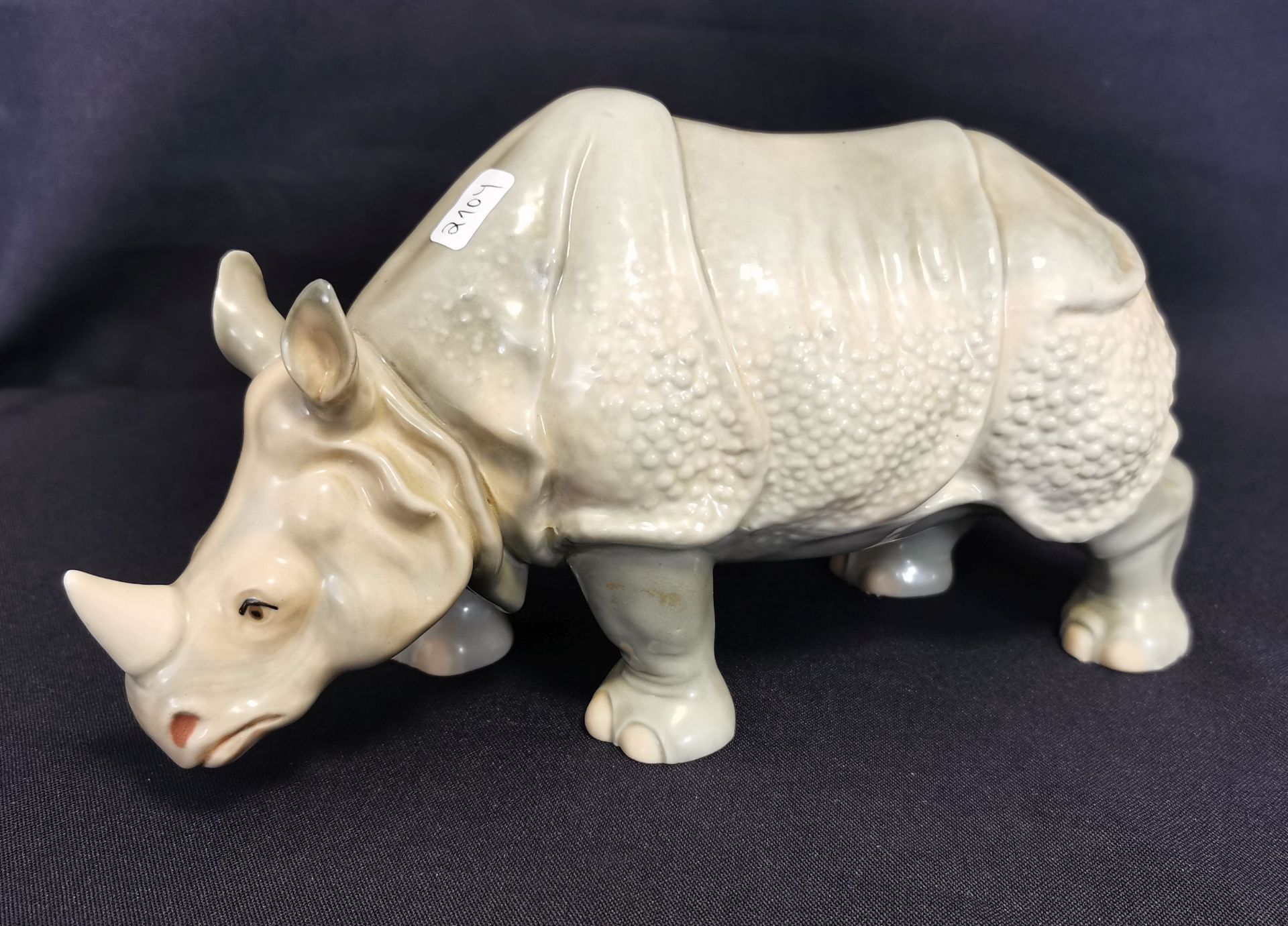 PORZELLANFIGUR "NASHORN"